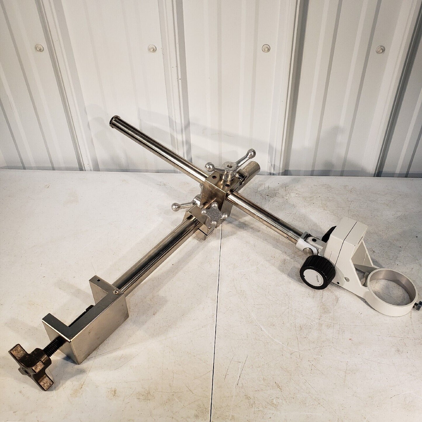 Microscope 18" Boom Arm Table Clamp Stand with Nikon Mount for Stereo Zoom Scope