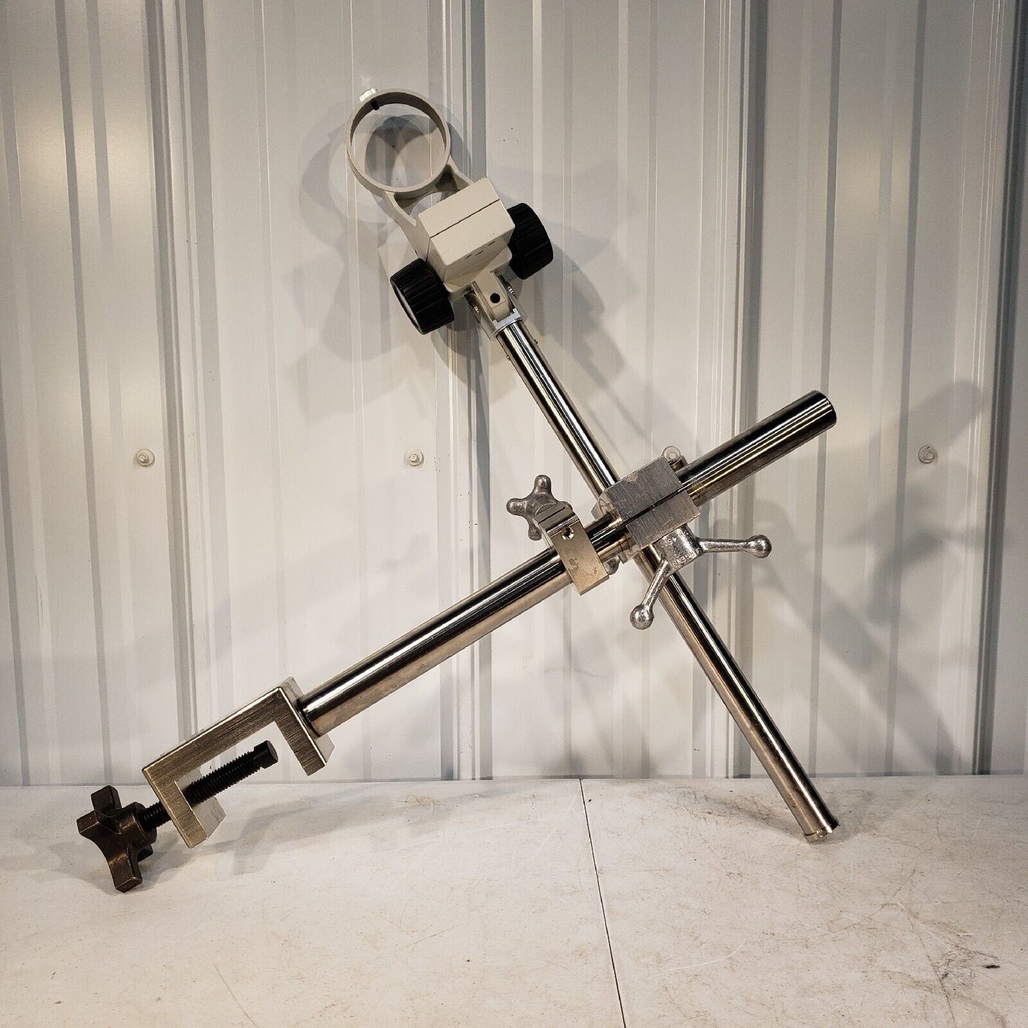 Microscope 18" Boom Arm Table Clamp Stand with Nikon Mount for Stereo Zoom Scope