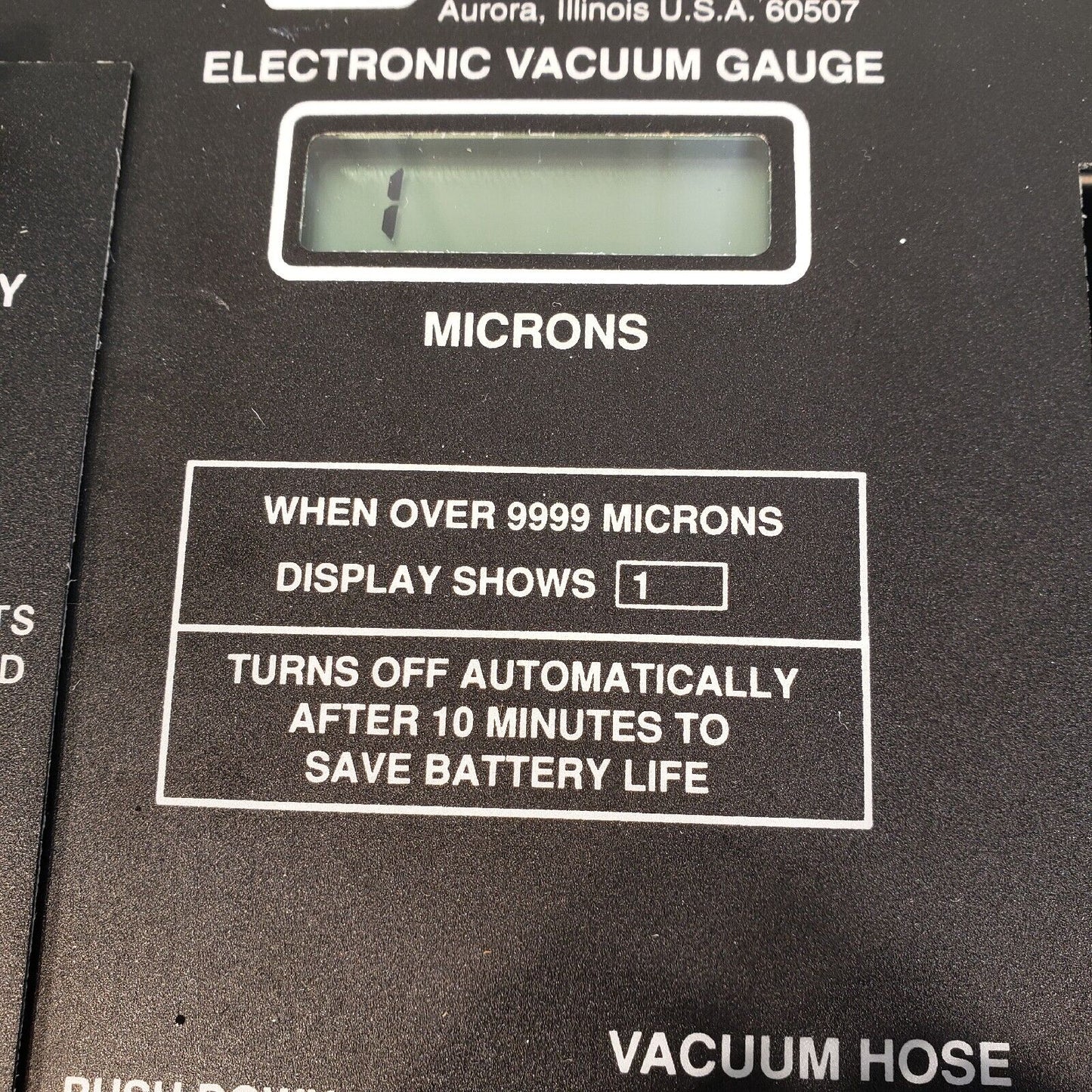 JB Industries DV-20 Digital Vacuum Gauge Controller Powers On