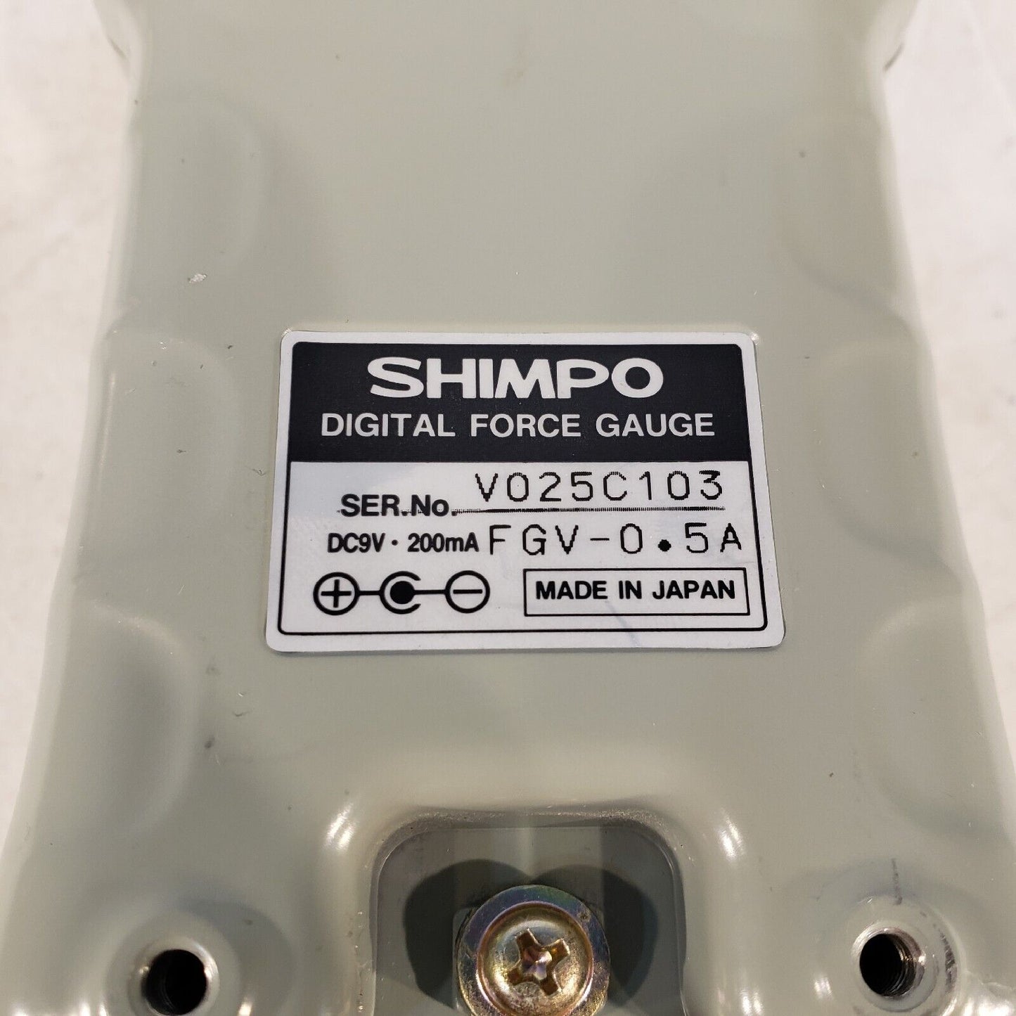 Shimpo FGE-0.5 XY Digitial Force Gauge 8oz/200.0g/2.000N