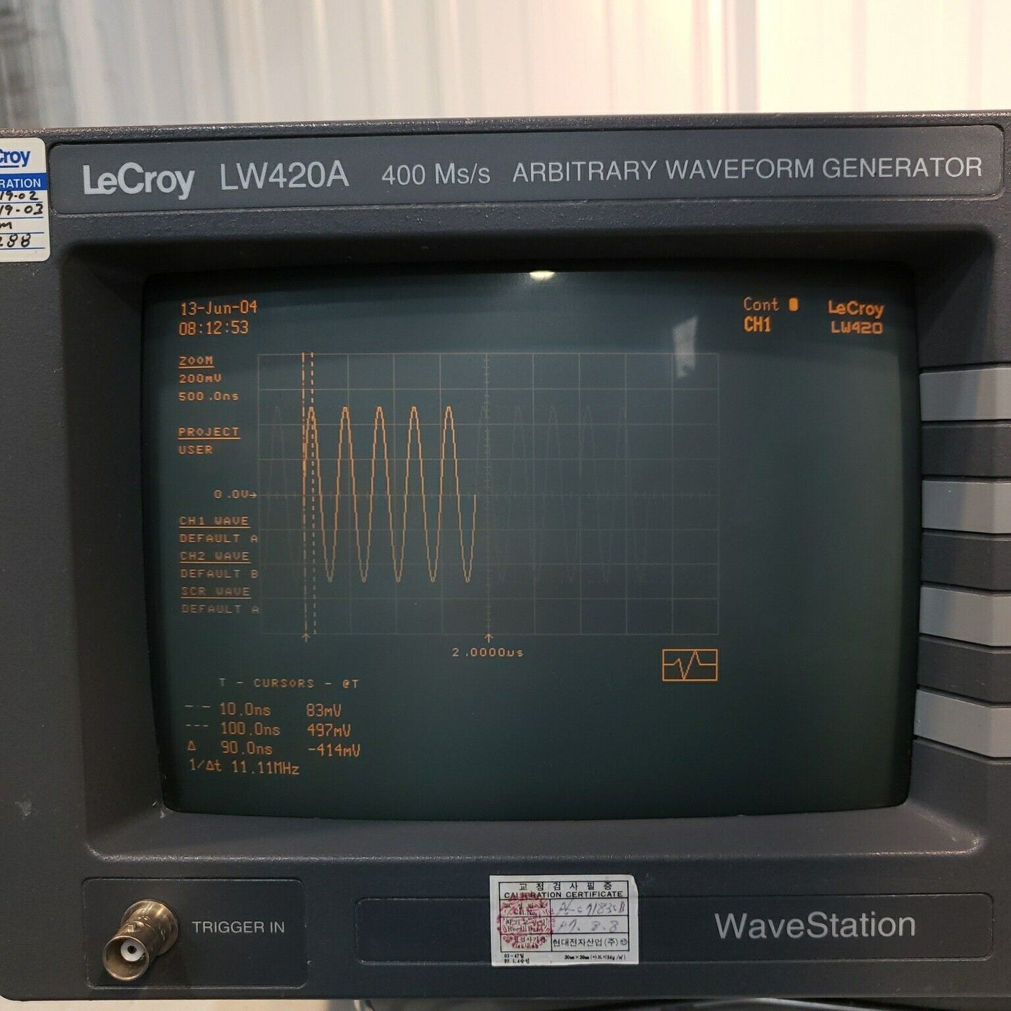 LeCroy LW420A 400Ms/s Arbitrary Waveform Generator Wavestation - Tested Working