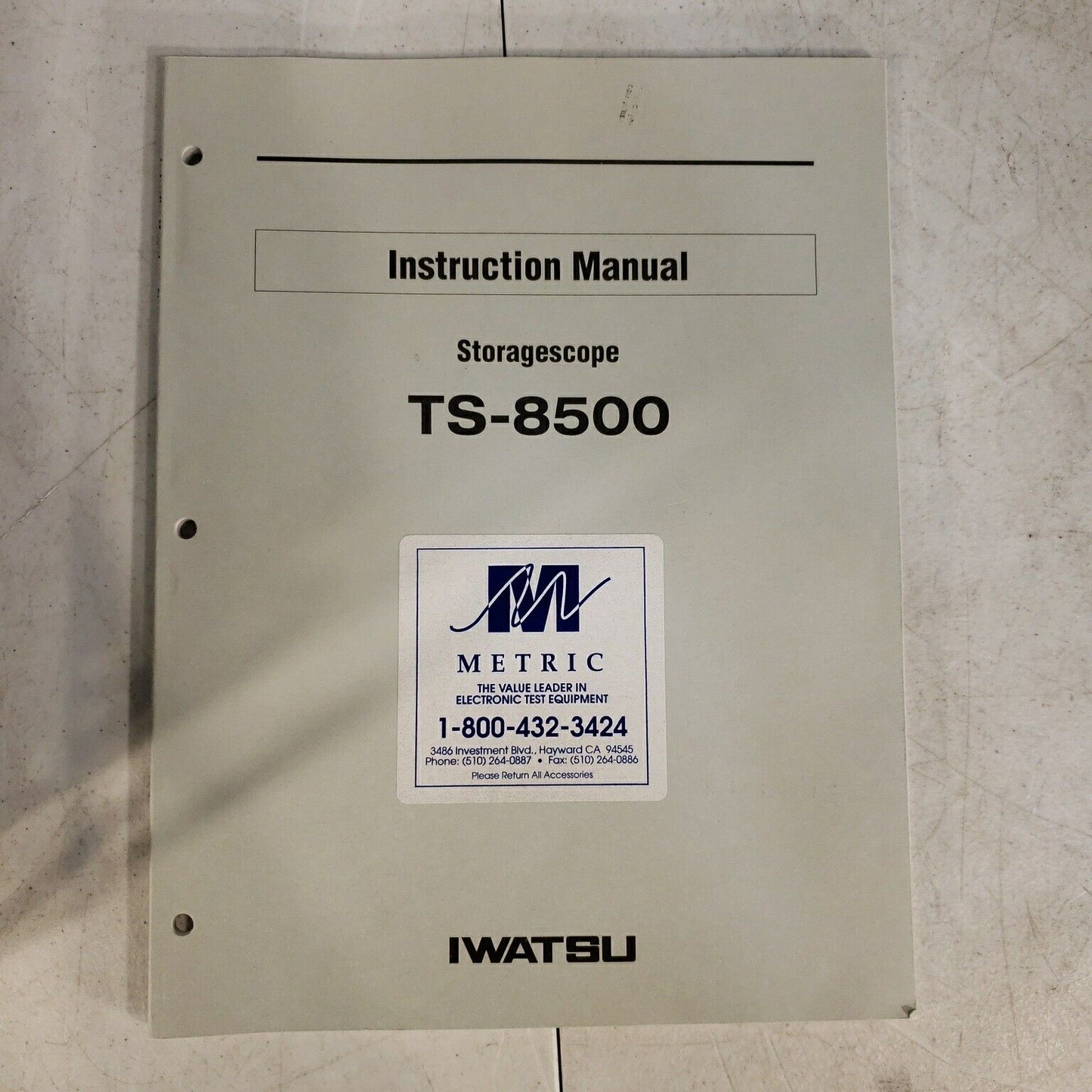 Iwatsu Storagescope TS-8500 Oscilloscope 500 MHz 4-Channel Tested Works