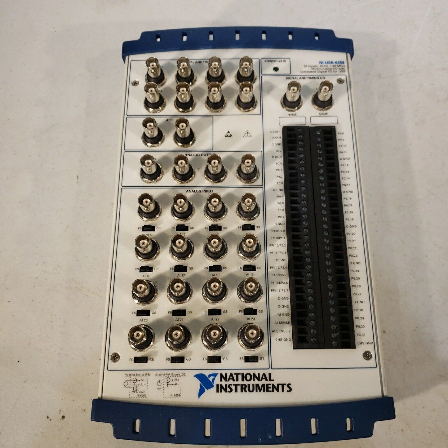 National Instruments USB-6259 Multifunction I/O Device Tested Powers On