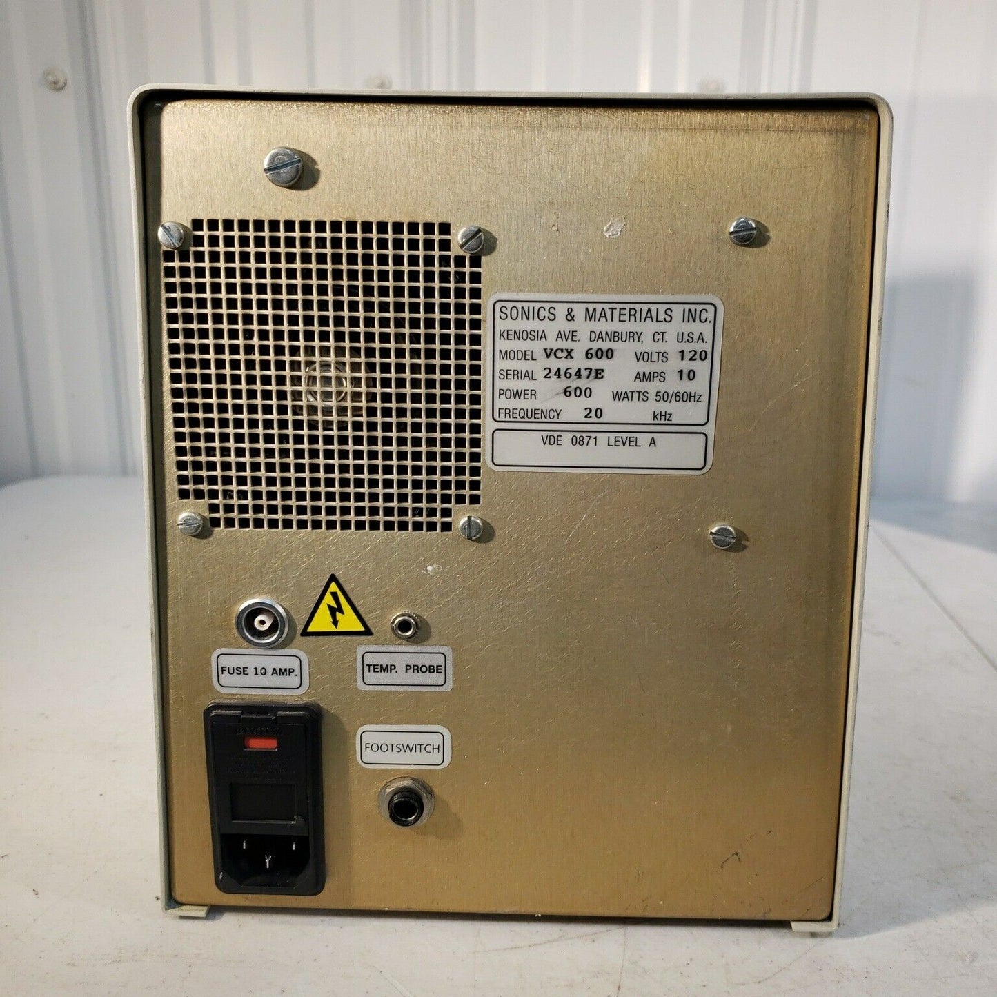 Sonics & Materials Vibra Cell VCX 600 Ultrasonic Probe Controller