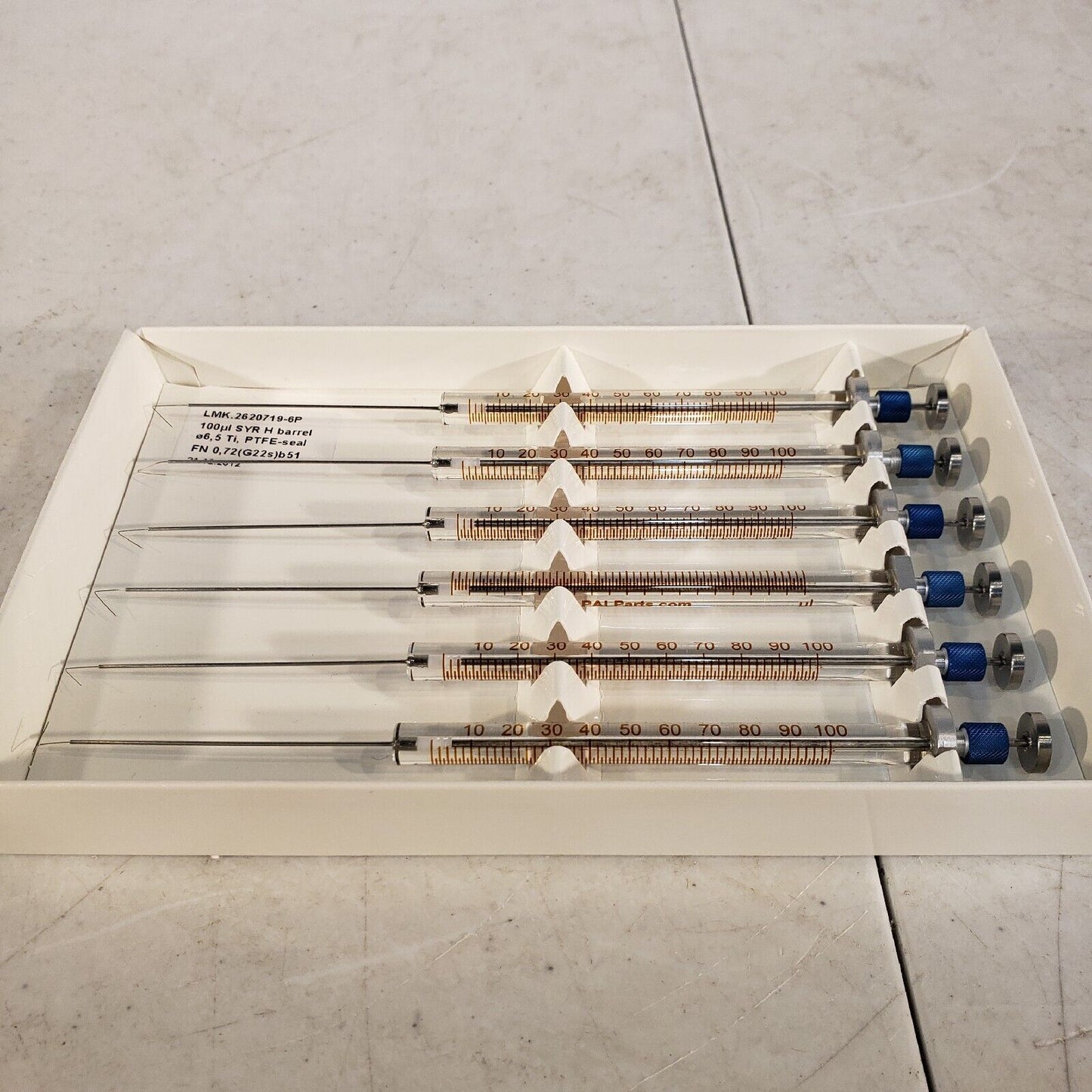 PAL L-Mark Syringe 100ul FN, 22s, Pt 3, PTFE 6 Pack HPLC LMK.2620719-6P