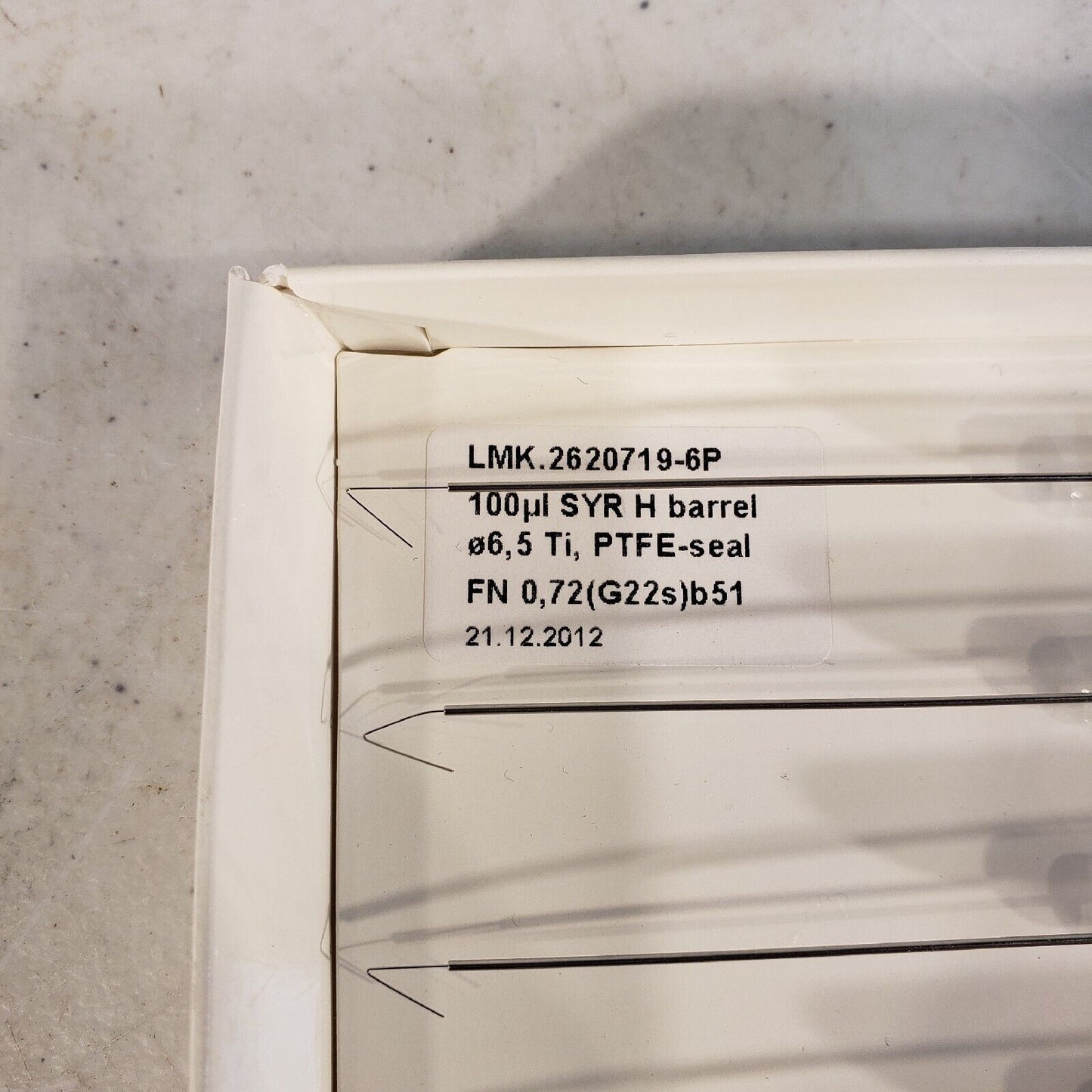 PAL L-Mark Syringe 100ul FN, 22s, Pt 3, PTFE 6 Pack HPLC LMK.2620719-6P