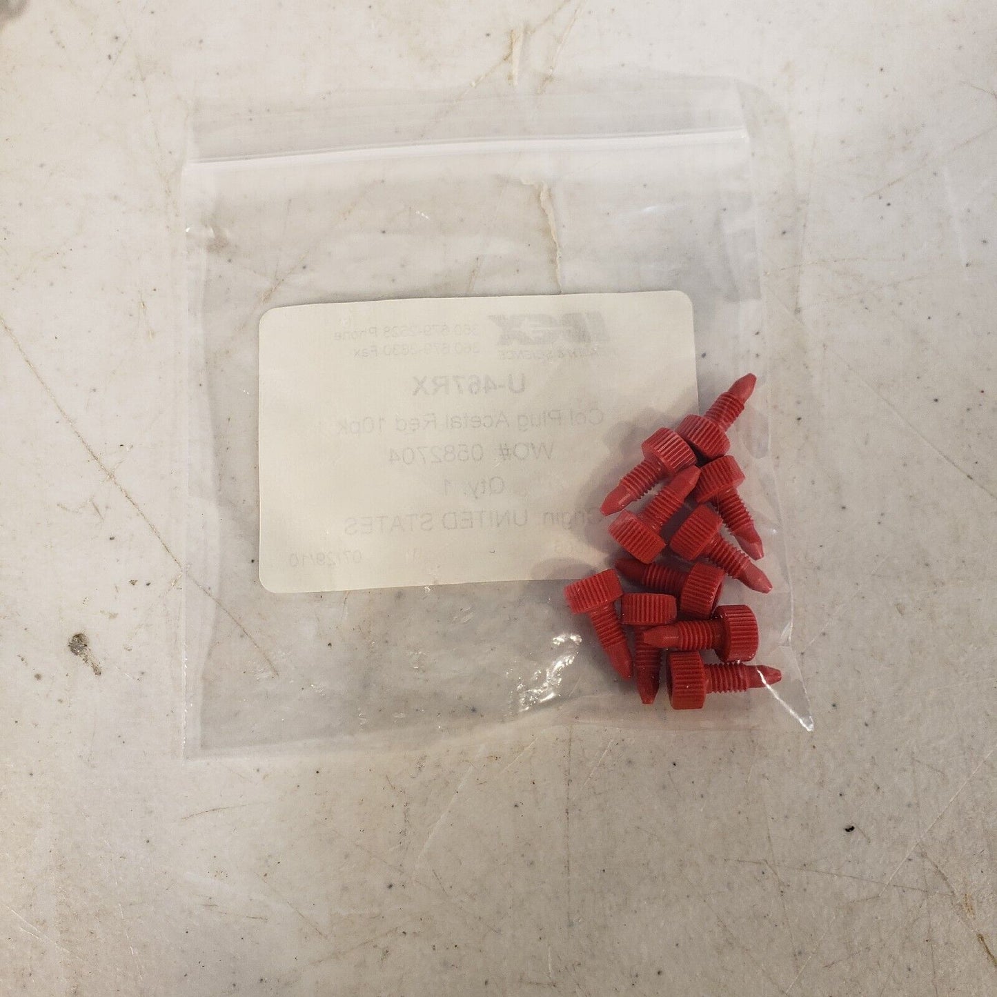 IDEX Column Plug Acetal Red 10 Pack U-467RX HPLC High Vacuum