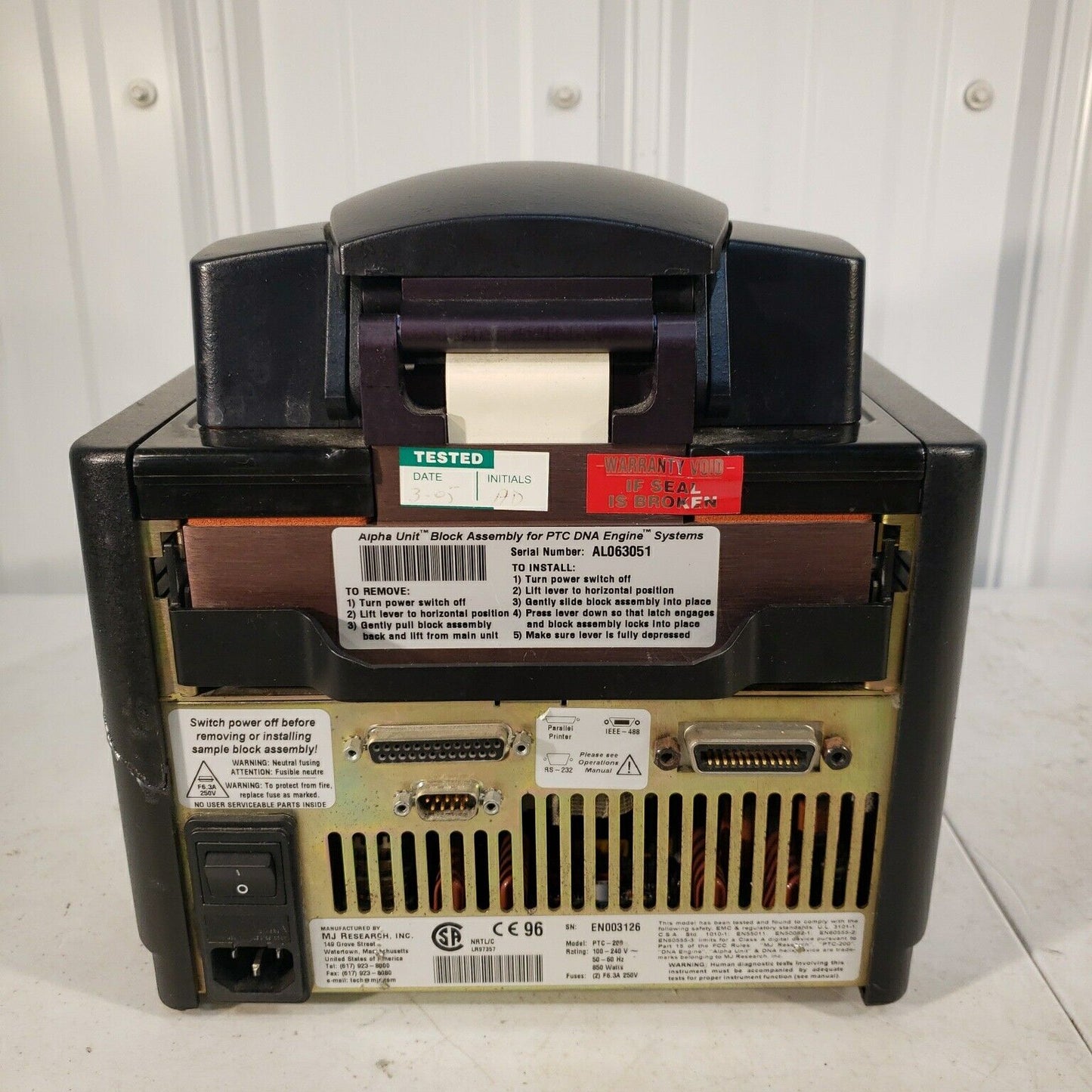 MJ Research PTC-200 Standard Thermal Cycler TESTED