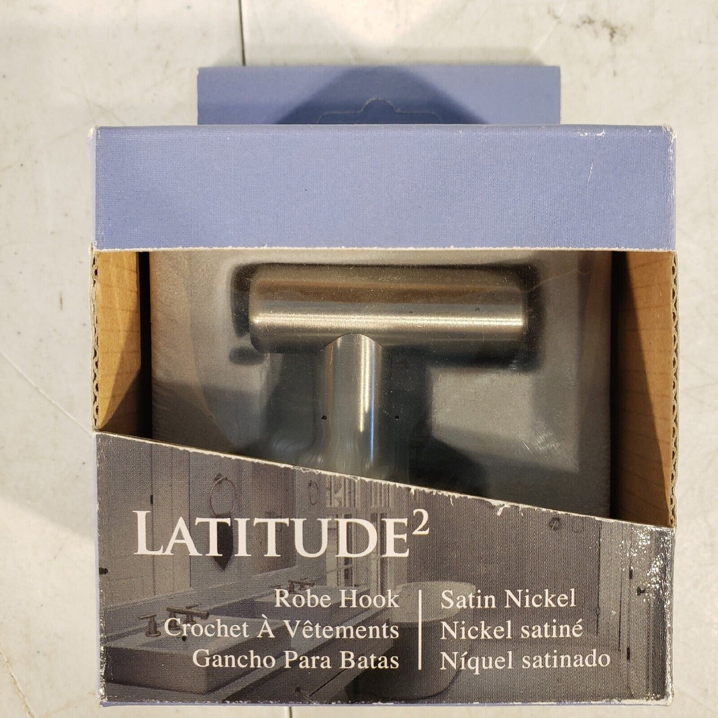 Gatco Latitude 2 Single Robe Hook 4295 Satin Nickel NIB