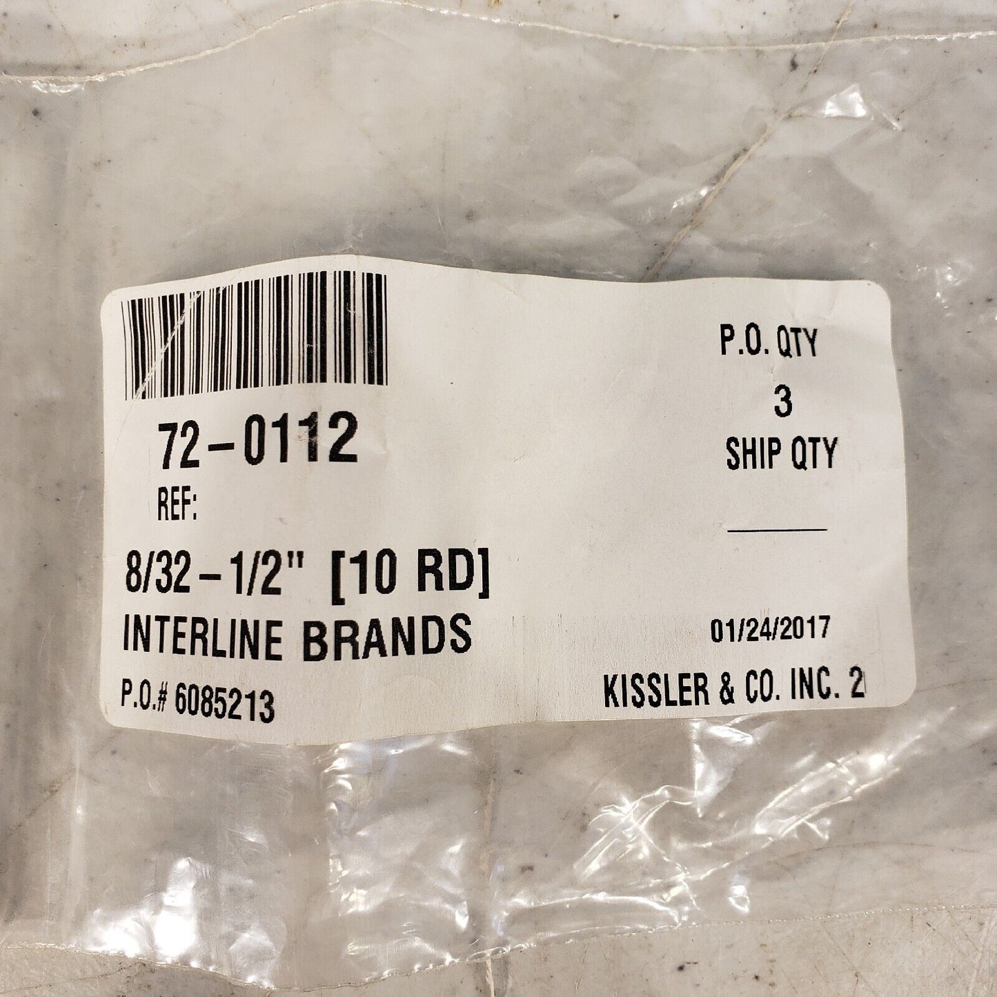 Interline Brands 8/32-1/2" Screws 3x Packs 10 Scews Per Pack 72-0112