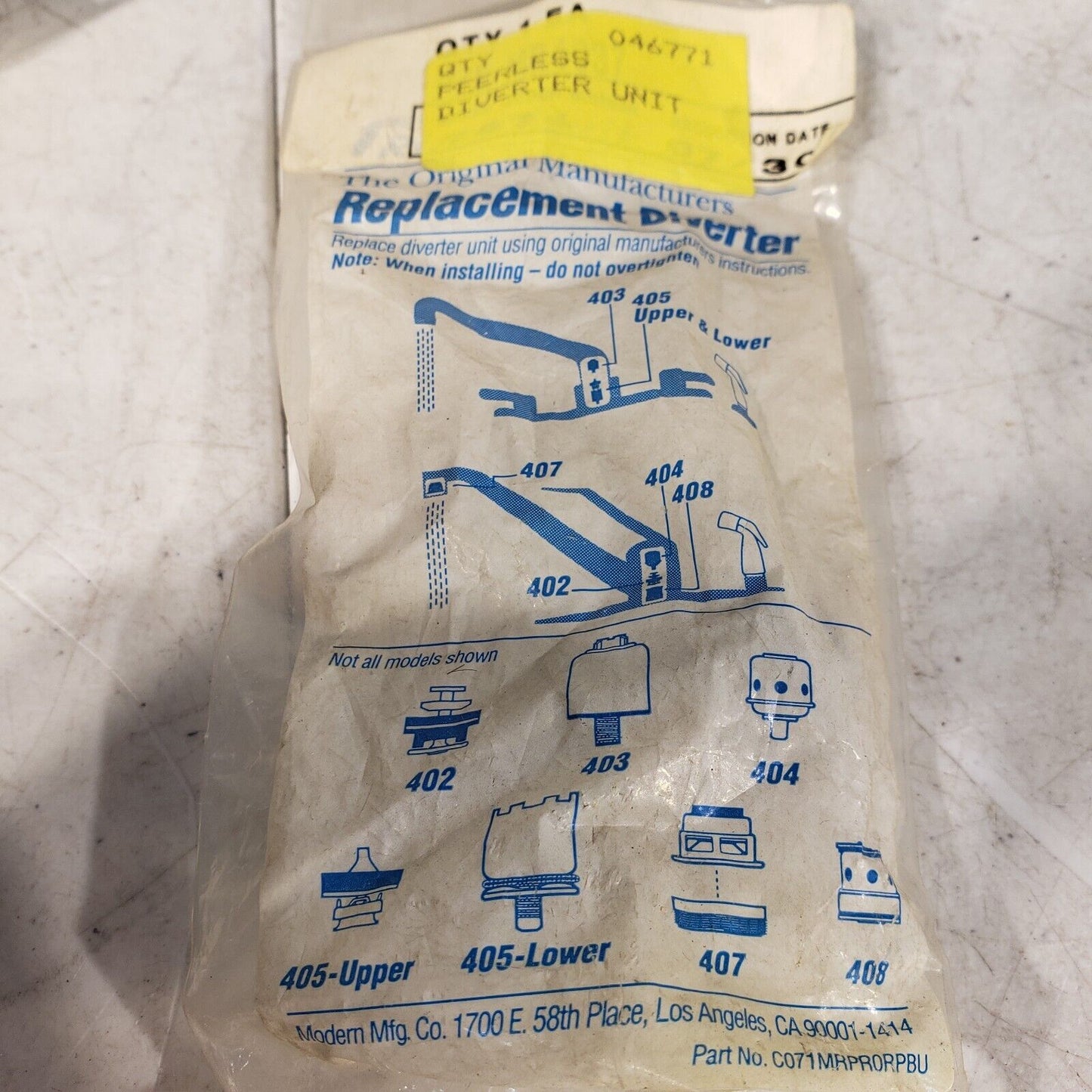 Rinse-Quik 403 Peerless Diverter Unit