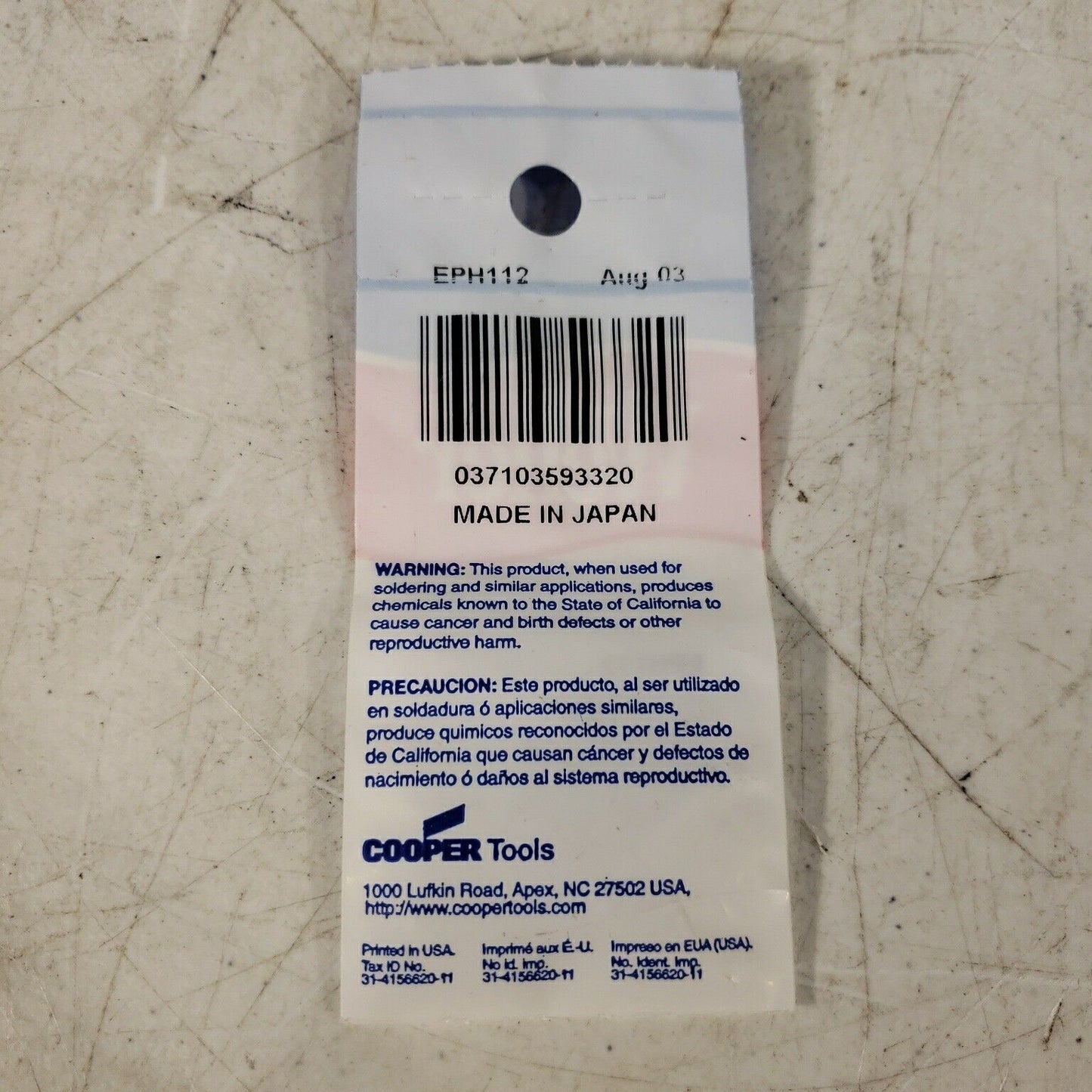 Weller EPH112 Long Conical Tip 0.01" X 0.4mm