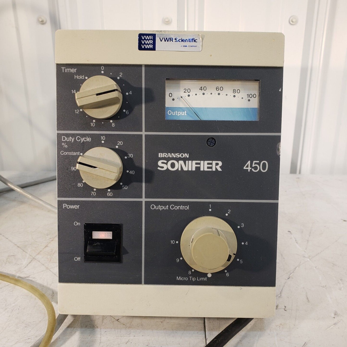 VWR Scientific Branson Analog SONIFIER 450 Disruptor w/ Horn Probe