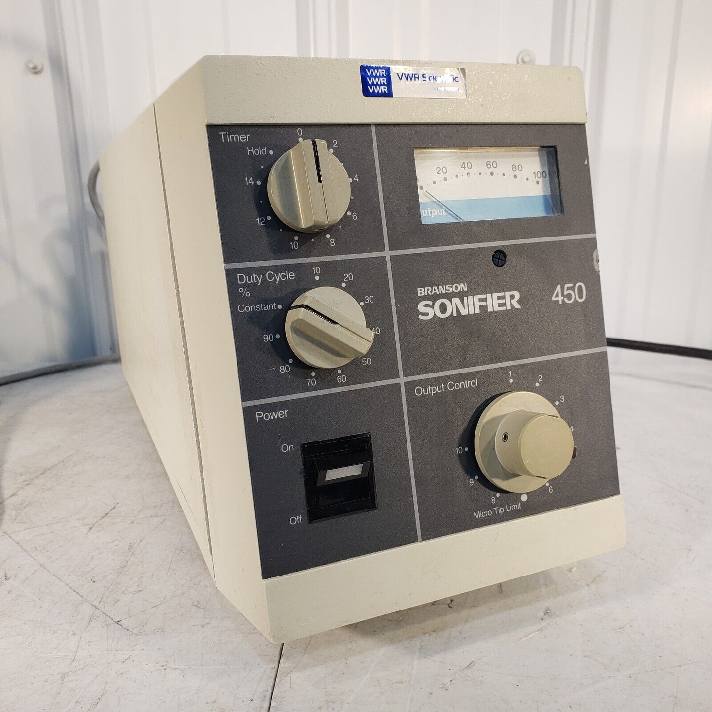 VWR Scientific Branson Analog SONIFIER 450 Disruptor w/ Horn Probe
