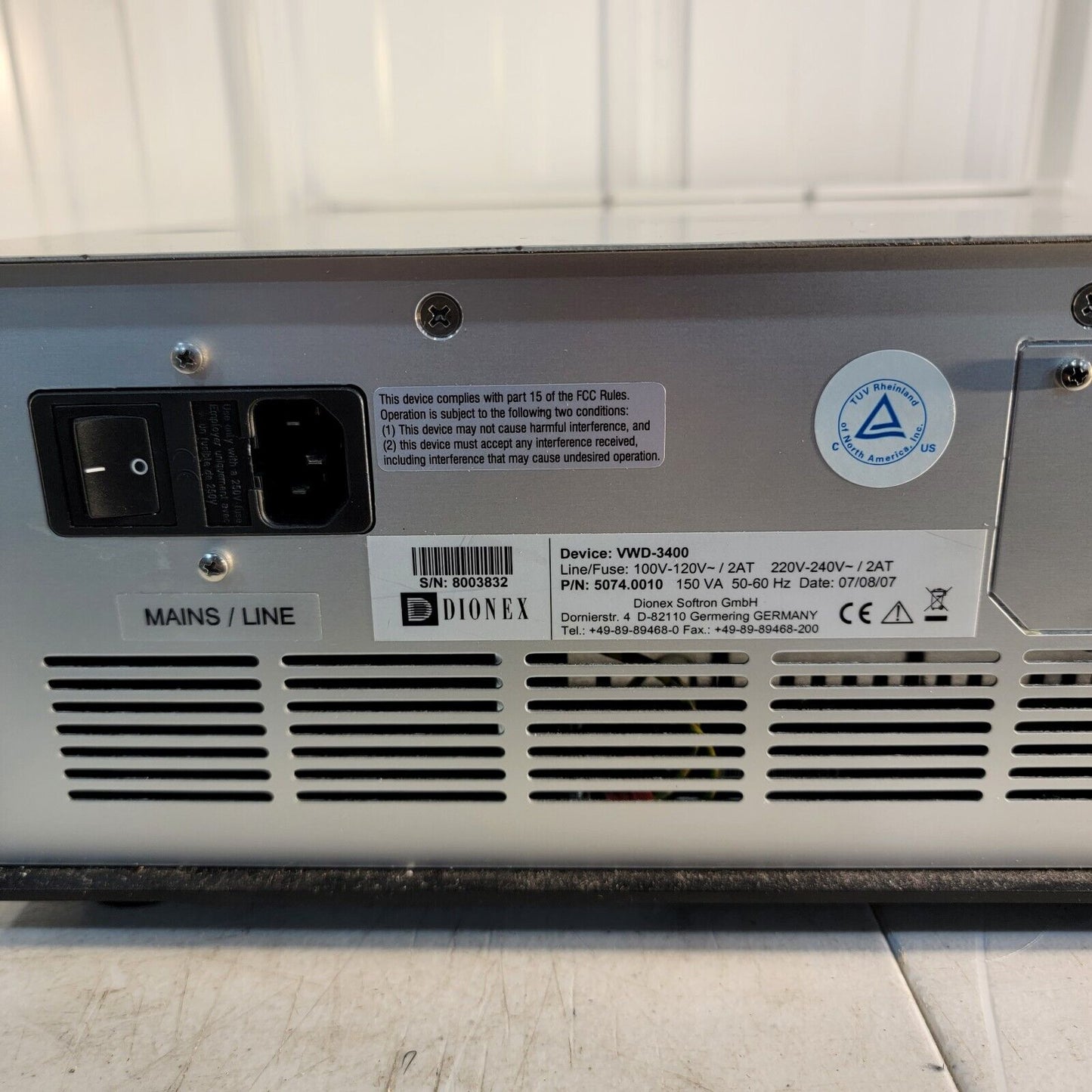 Thermo Scientific - Dionex UltiMate 3000 Variable Wavelength Detector VWD-3400