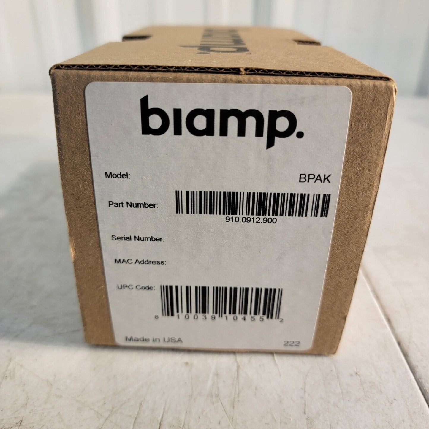 Biamp BPAK 911.0912.900 Back Pack Adapter Kit