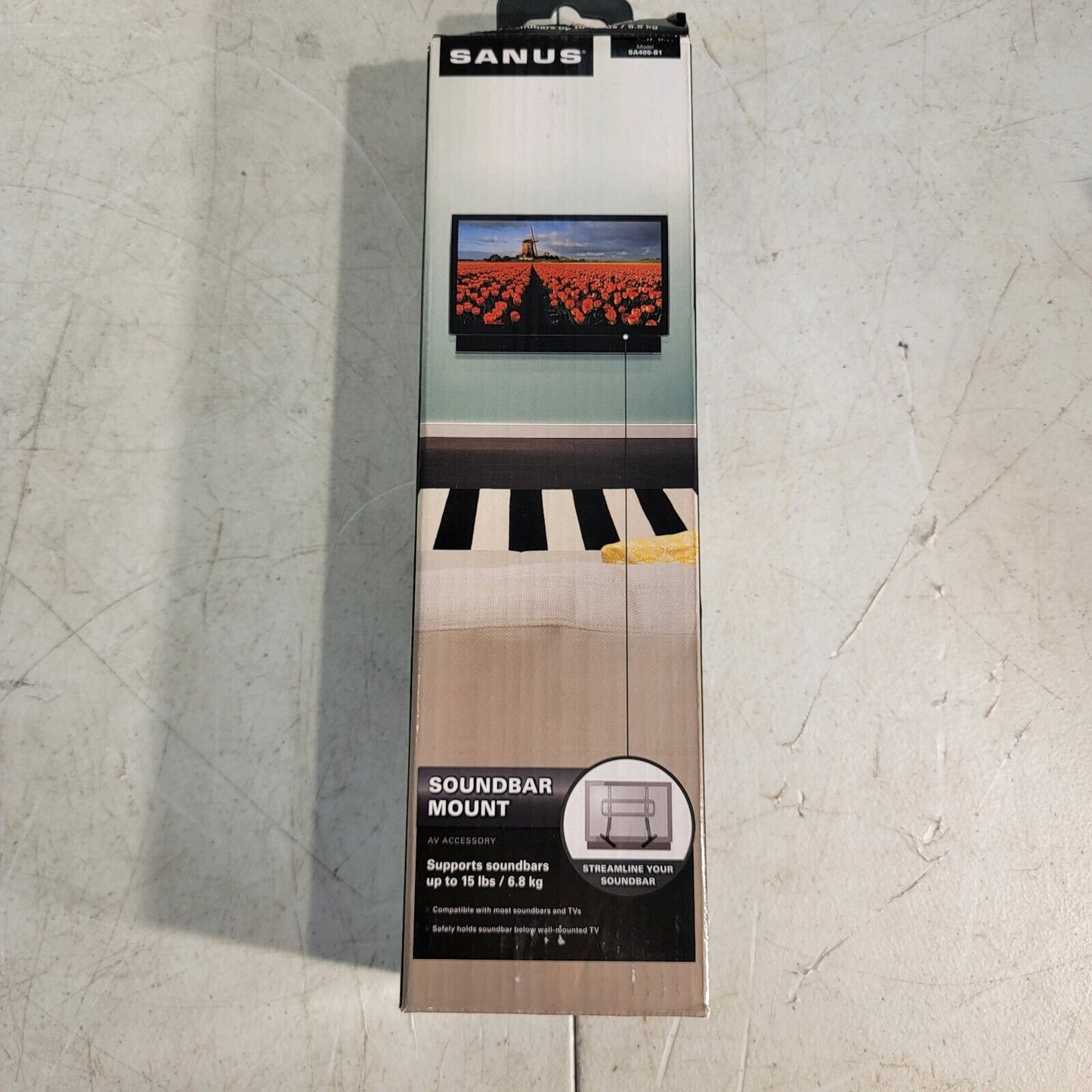 Sanus Soundbar Mount SA405-B1 Supports Weight up to 15lbs