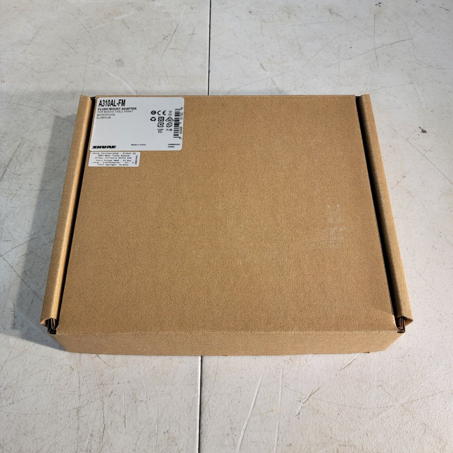Shure A310AL-FM Flush Mount Adapter for MCA310 Table Array Microphone Aluminum