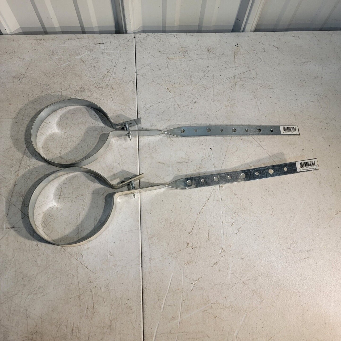 Pack of 2, 4" DWV Hanger, Galvanized