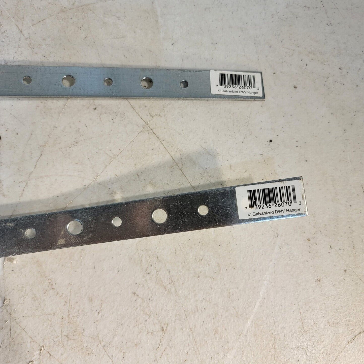 Pack of 2, 4" DWV Hanger, Galvanized