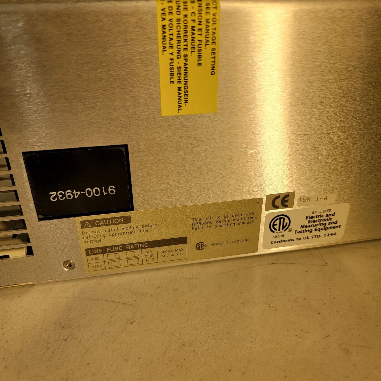 HP Agilent Keysight 66104A DC Power Module 0-60V 2.5A For 66000A Mainframe