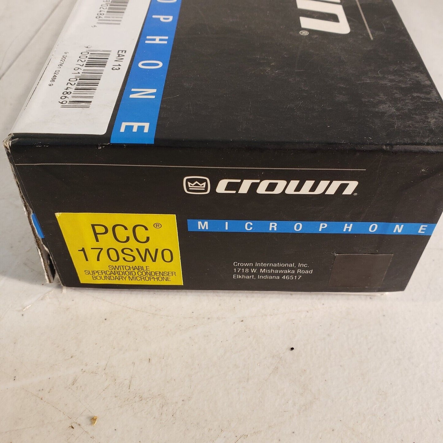 Crown PCC-170SWO Surface Mount Supercardioid Boundary Microphone w/ XLR Used