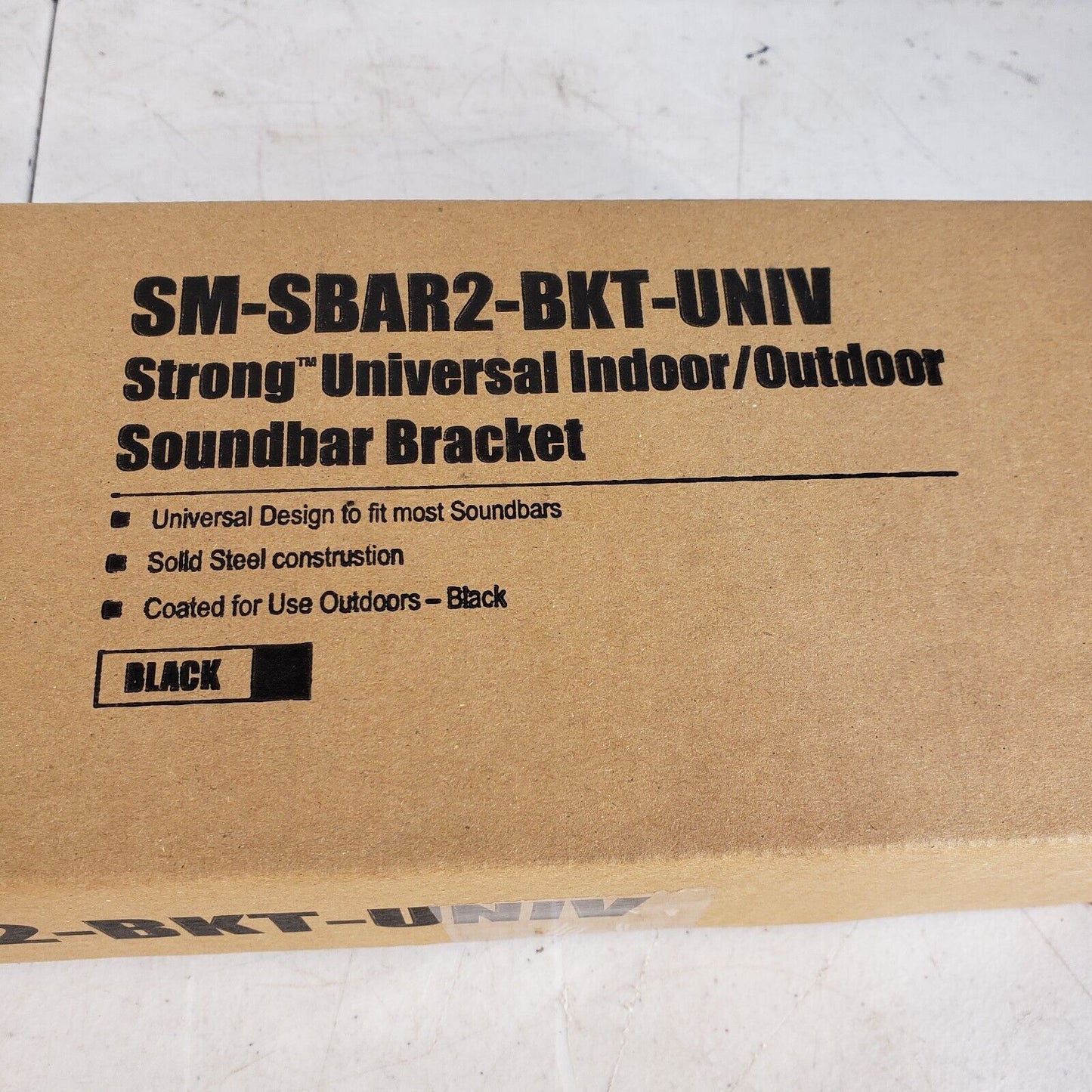 Strong SM-SBAR2-BKT-UNIV NEW Universal Indoor/Outdoor Soundbar Bracket Black