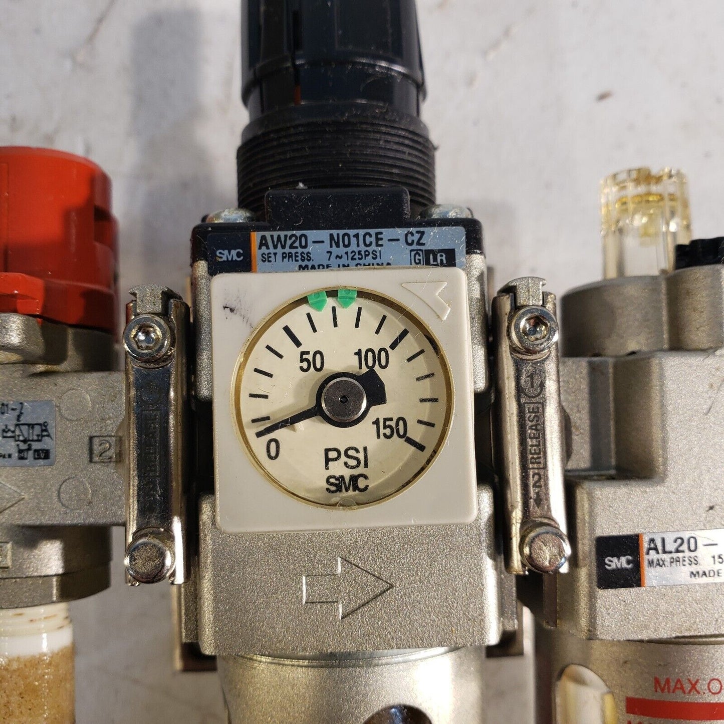 SMC AW20-N01C3-CZ, VHS20-N01-Z, AL20-N01-3CZ, Filter Regulator, Shut Off, Lubric