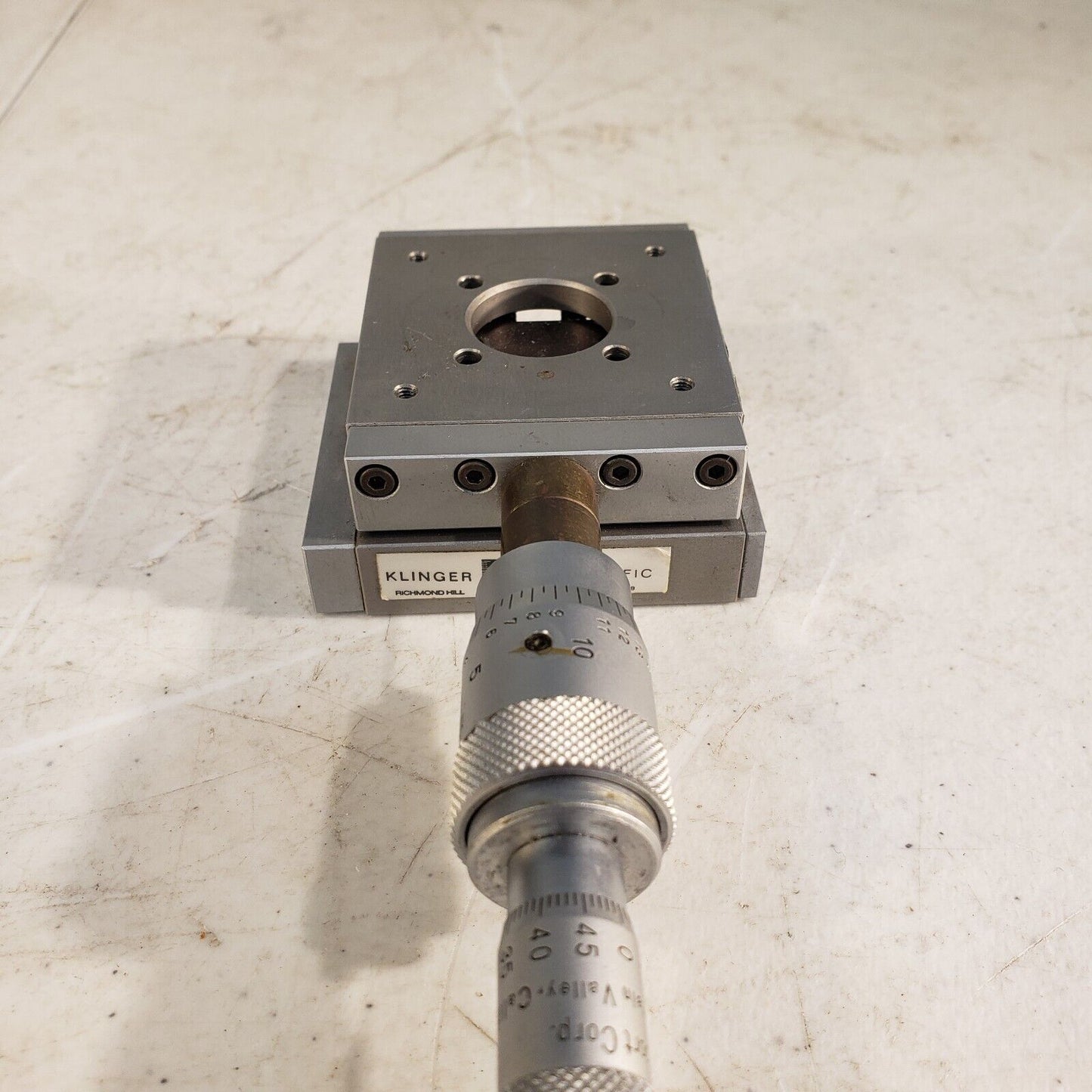 Klinger Scientific X-Y Optical Translation Stage w/ One Micrometer Adjuster