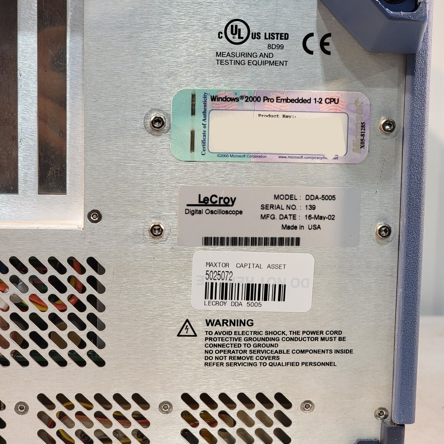 LeCroy DDA-5005 XL 5GHz 20GS/s 4-Ch. Disk Drive Analyzer Xstream Oscilloscope