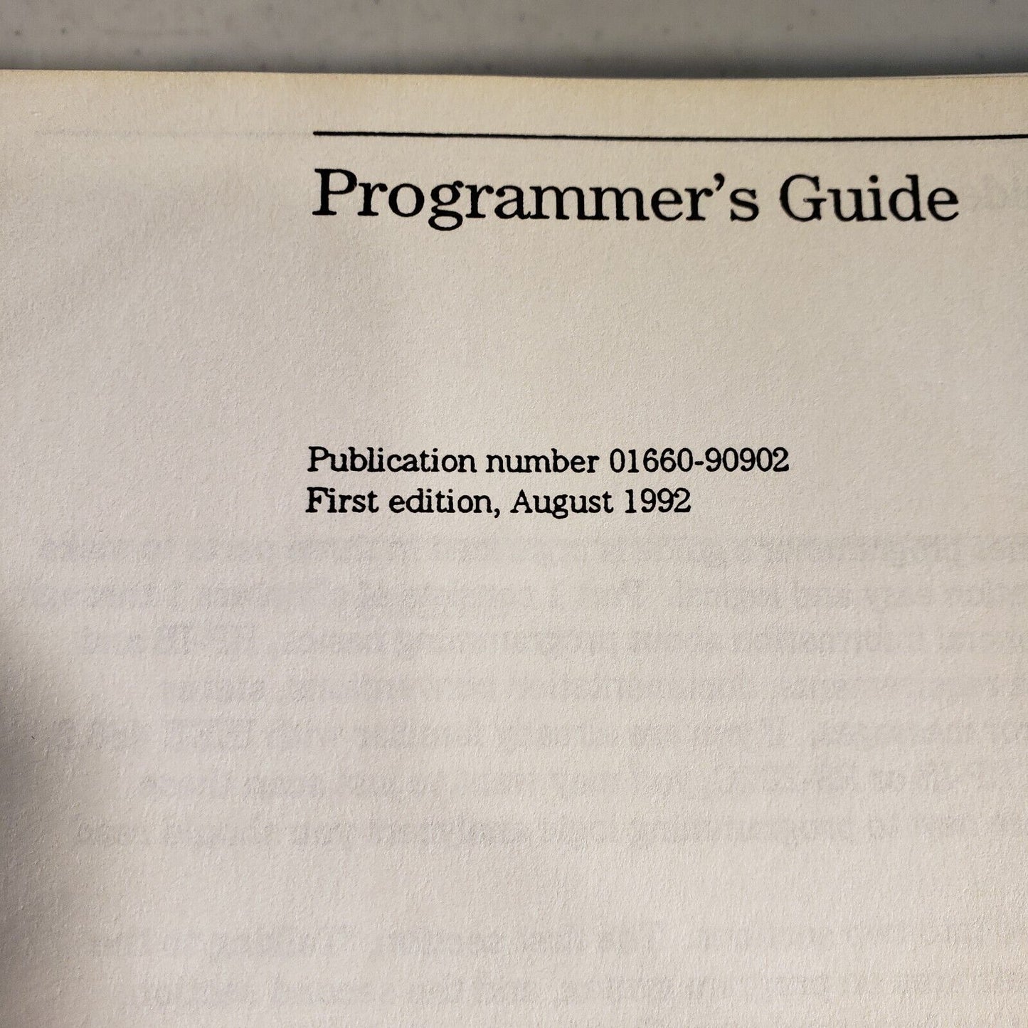 Hewlett Packard 1660 Series Logic Analyzers Programmer's Guide 01660-90902