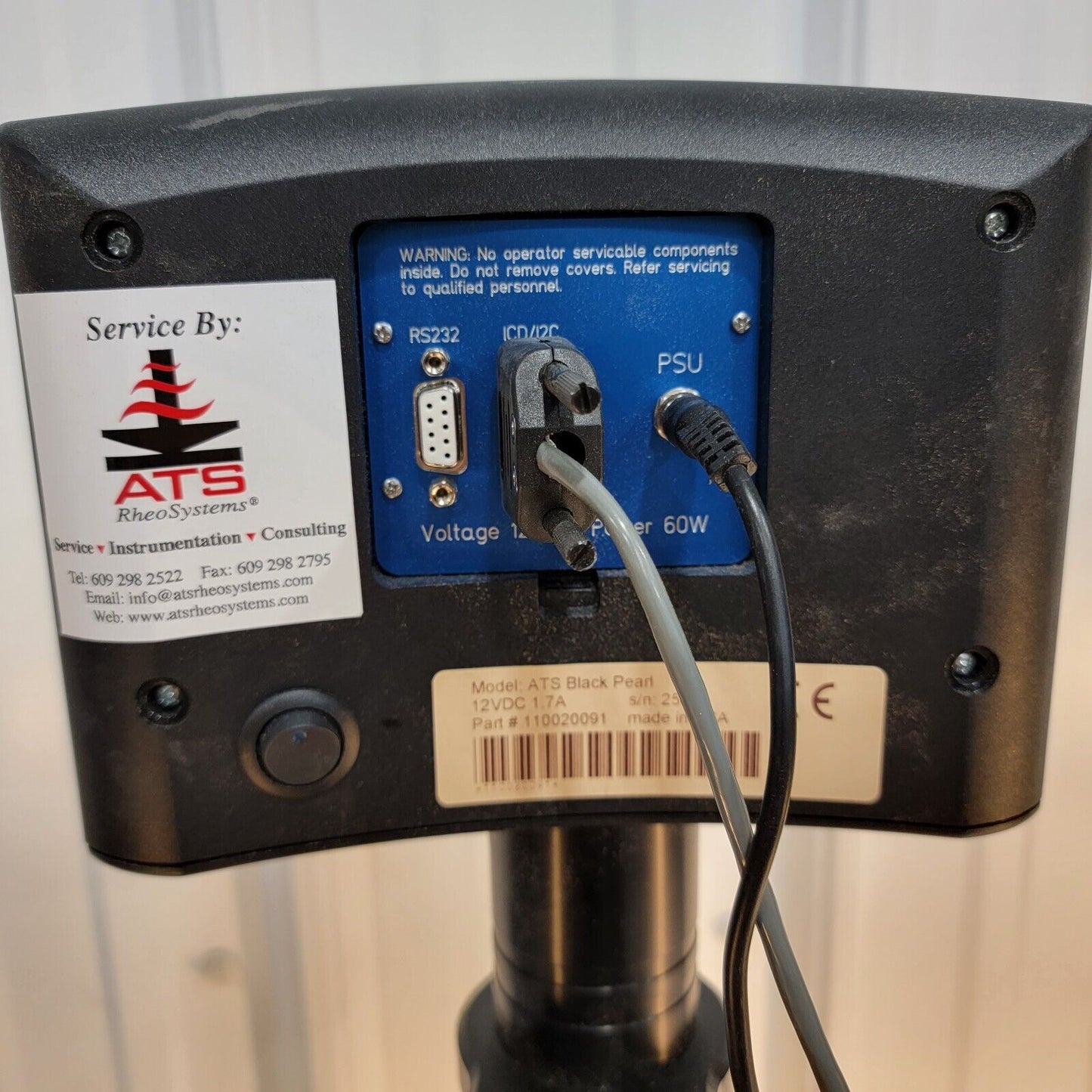 ATS Rheosystems Black Pearl Viscometer w/ Base and Power Supplies