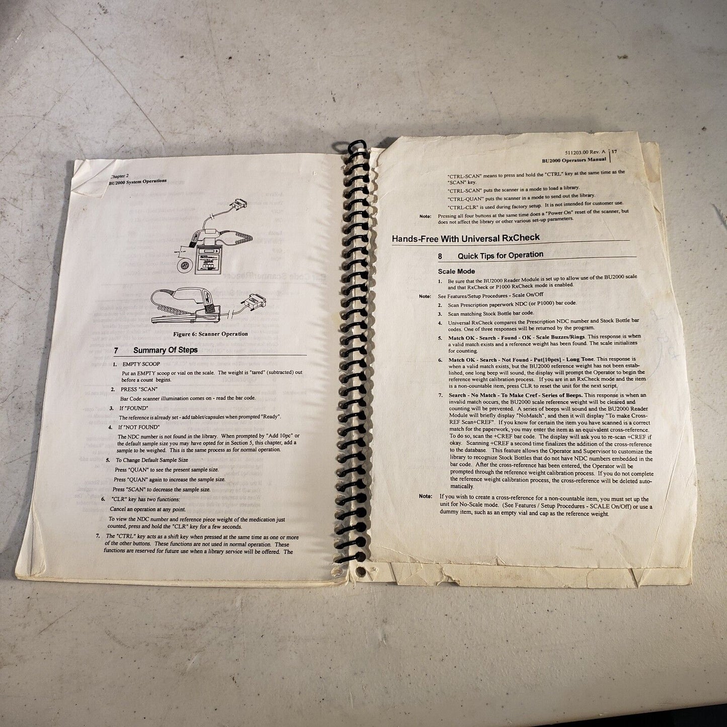 McKesson Baker Universal 2000 Scanner And Operating Manual. SCALE NOT INCLUDED