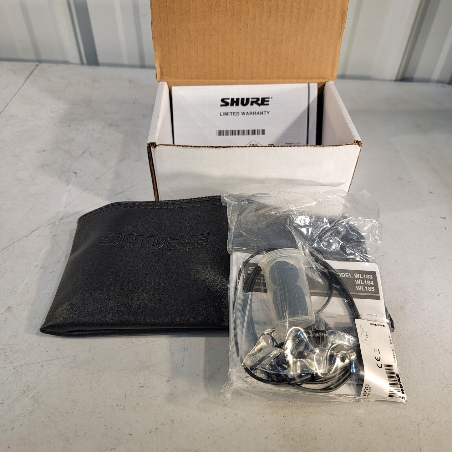 Shure WL185 Lavalier Condenser Microphone Unit Black Wireless Professional Clip
