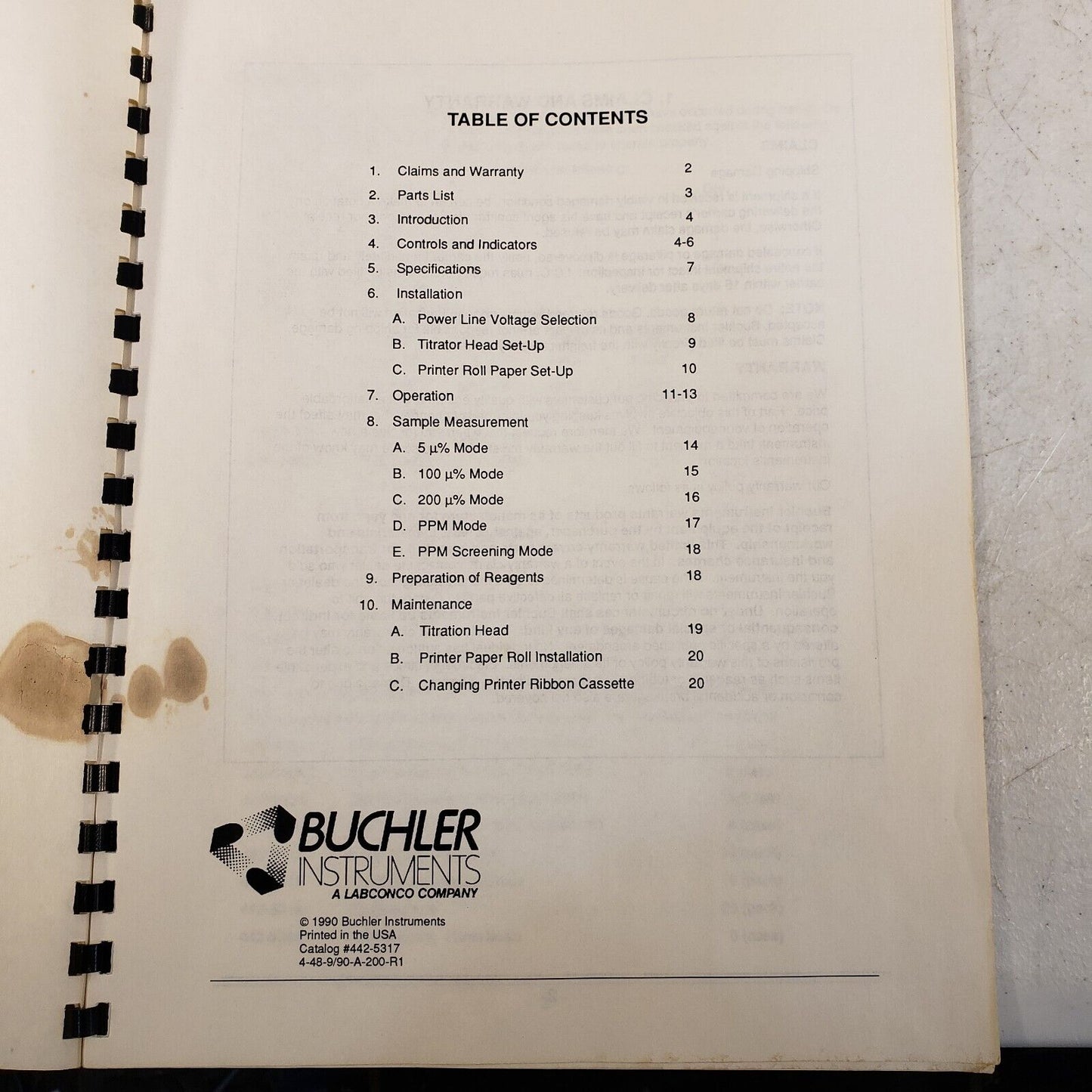 Buchler Instruments 433-5300 Chloride Station 110V w/ Instruction Manual