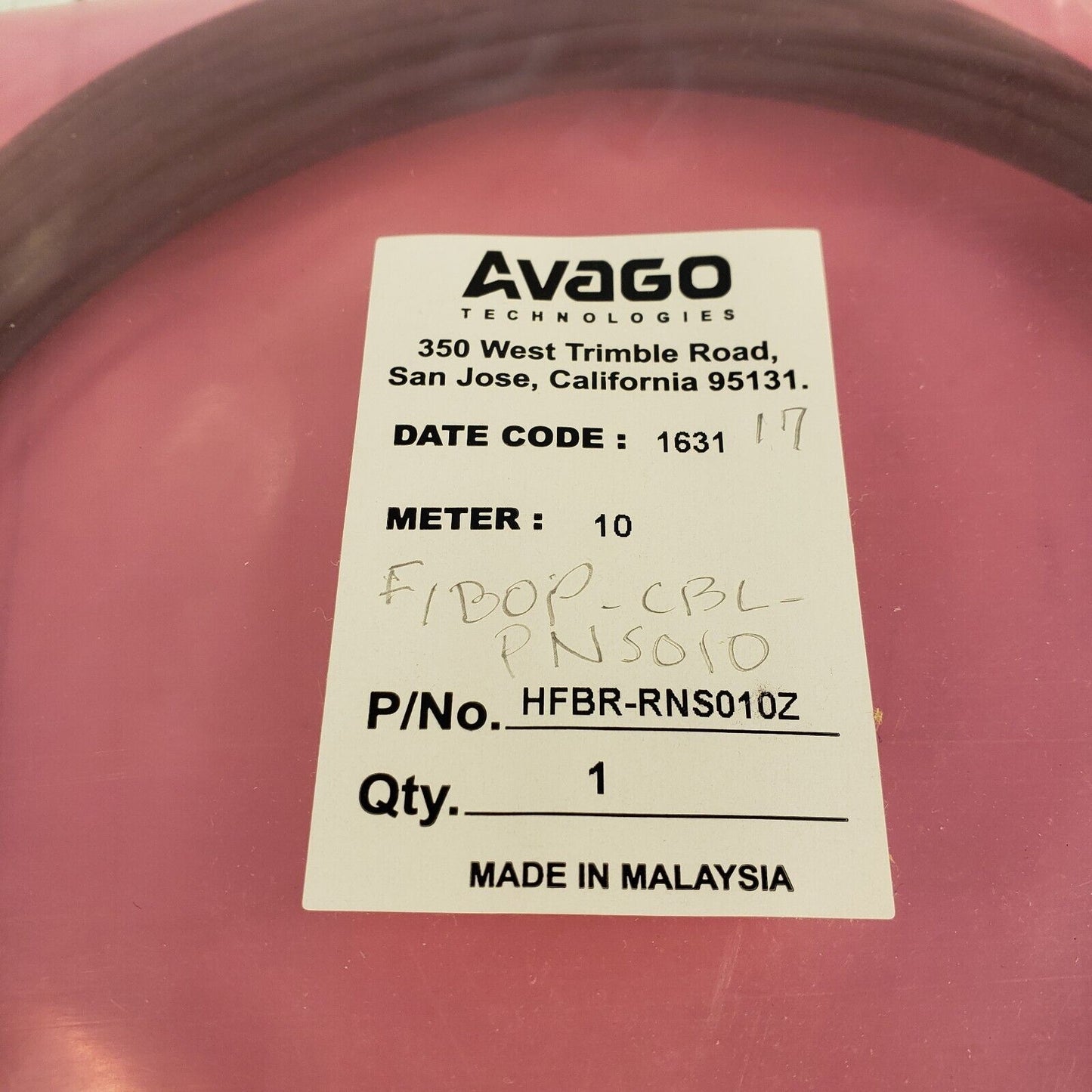 Avago HFBR-RNS010Z Fiber Optic Cable 10 Meters Length