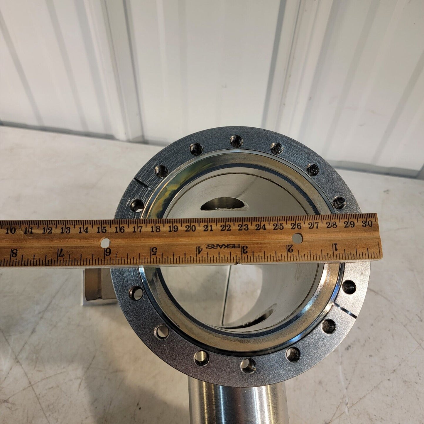 UHV 304 Stainless Steel Vacuum Chamber w/ 4 Conflat Flange Ports Varian 6" 2.75"