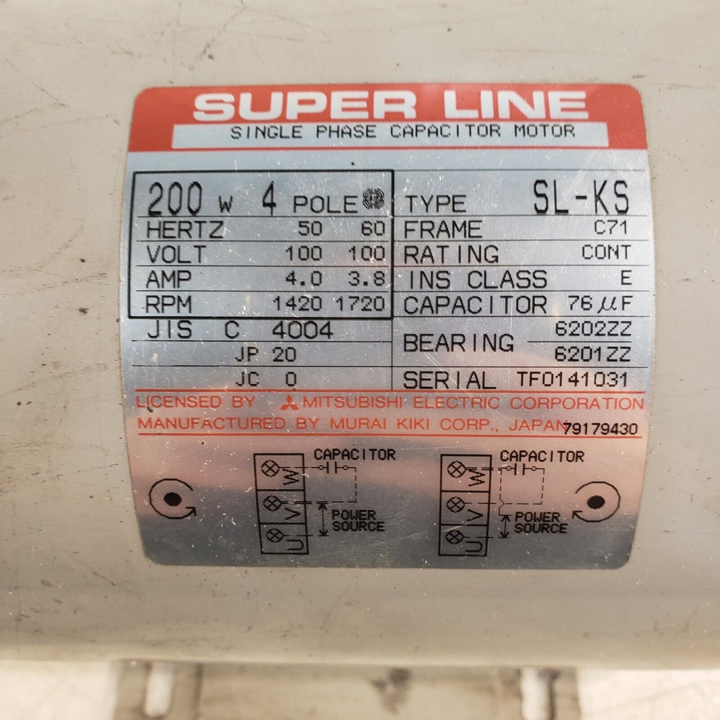 StraPack 900-06-10110 Sealing Motor (M1) for RQ-8, Super Line Single Phase