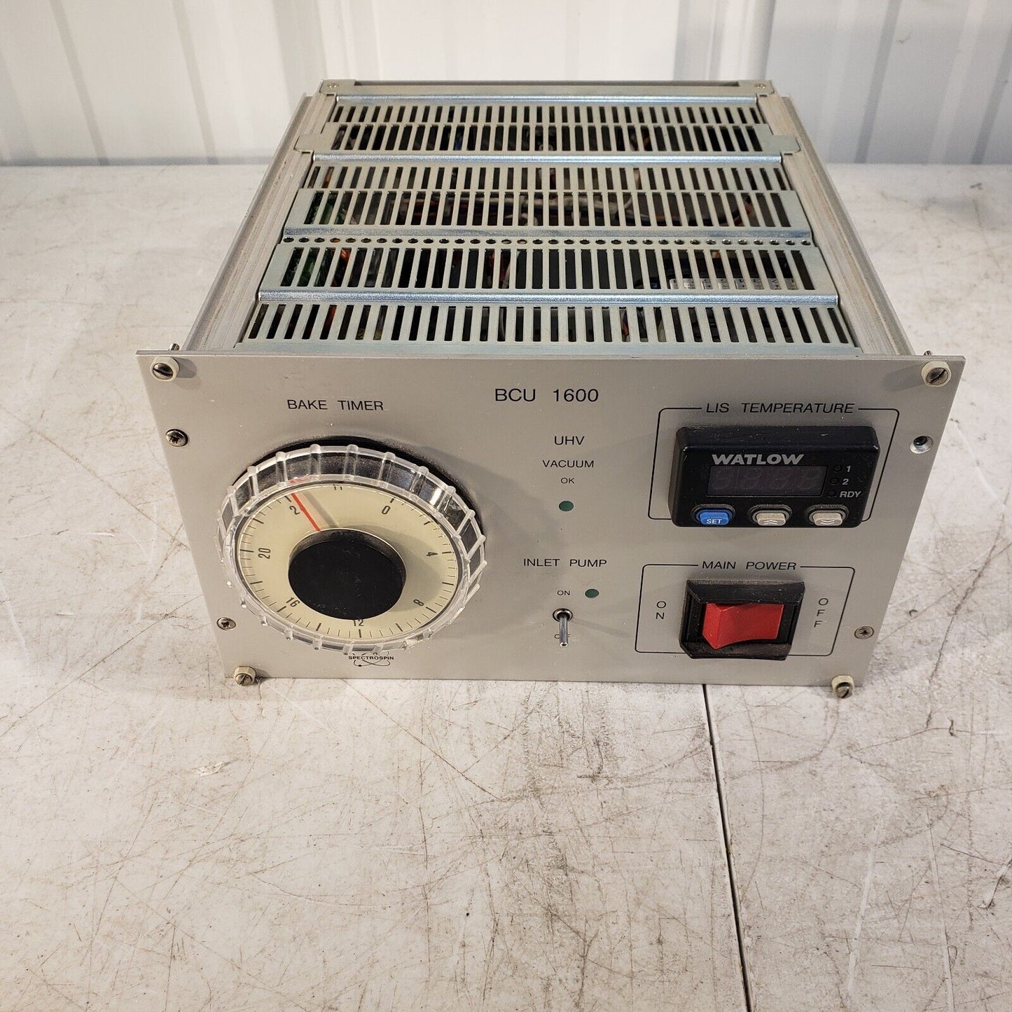 Spectrospin BCU 1600 Controller, High Vacuum *Bake Timer Not Working*