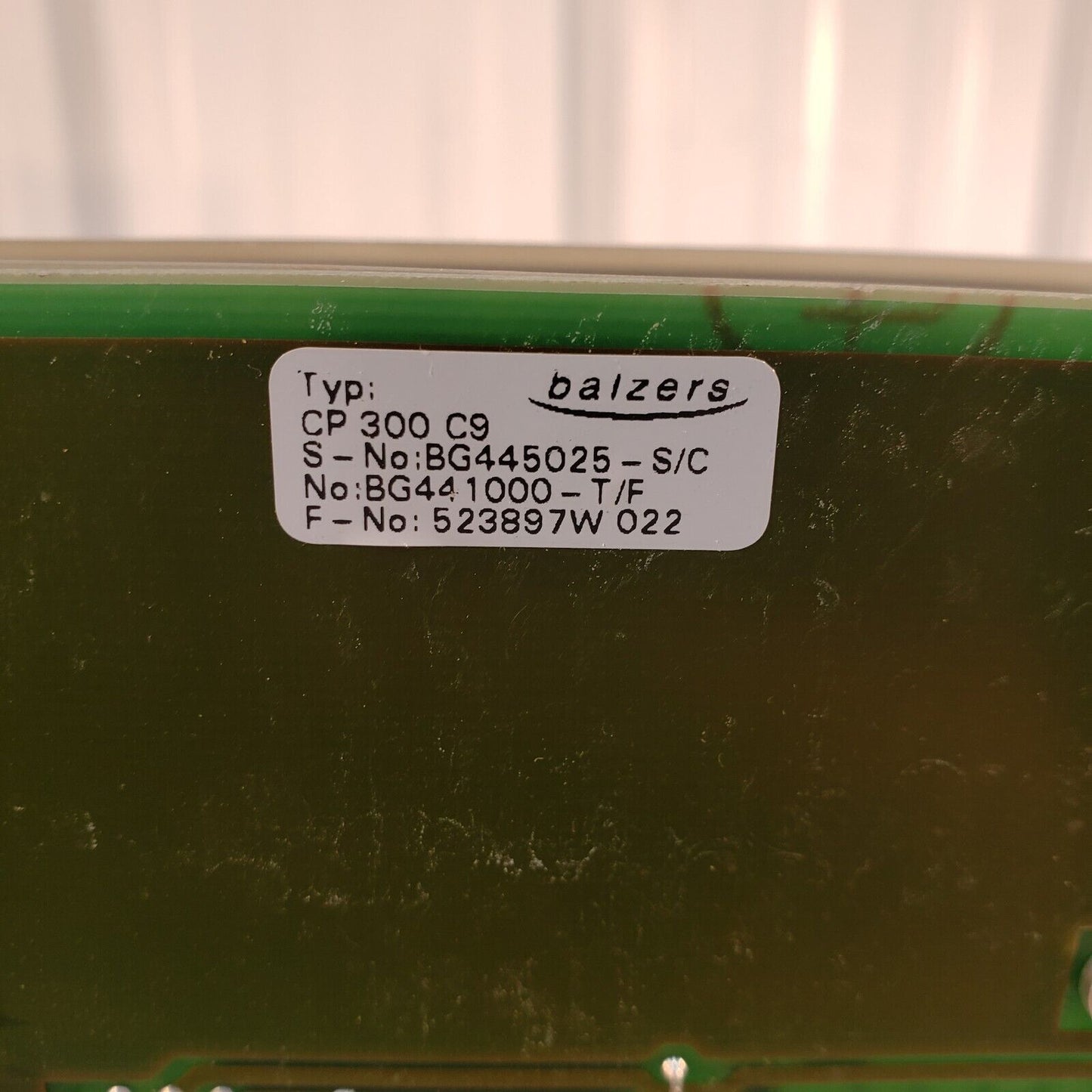 Balzers CP 300 C9 Module TPG 300 Vacuum Gauge Controller High Vacuum Pfeiffer