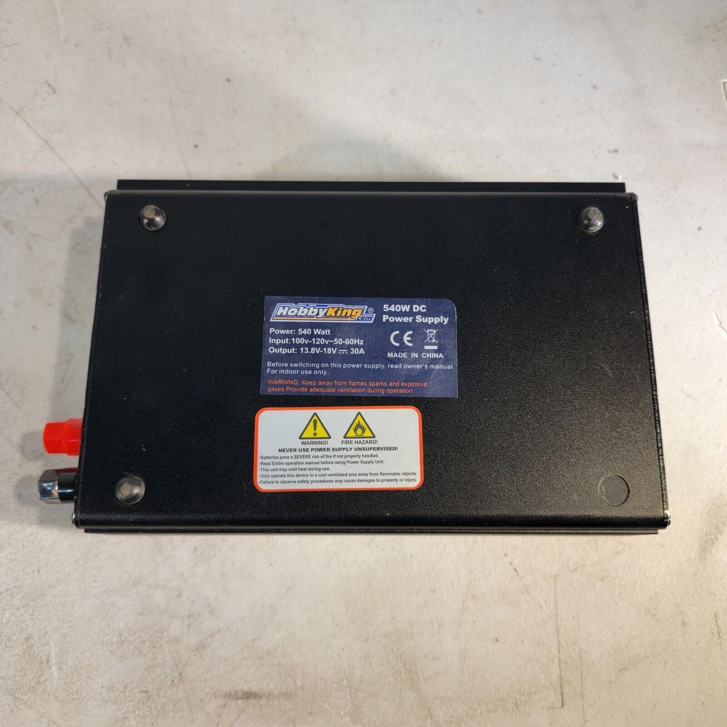 HobbyKing 540w 100~120v Power Supply 13.8v~18v - 30amp Output