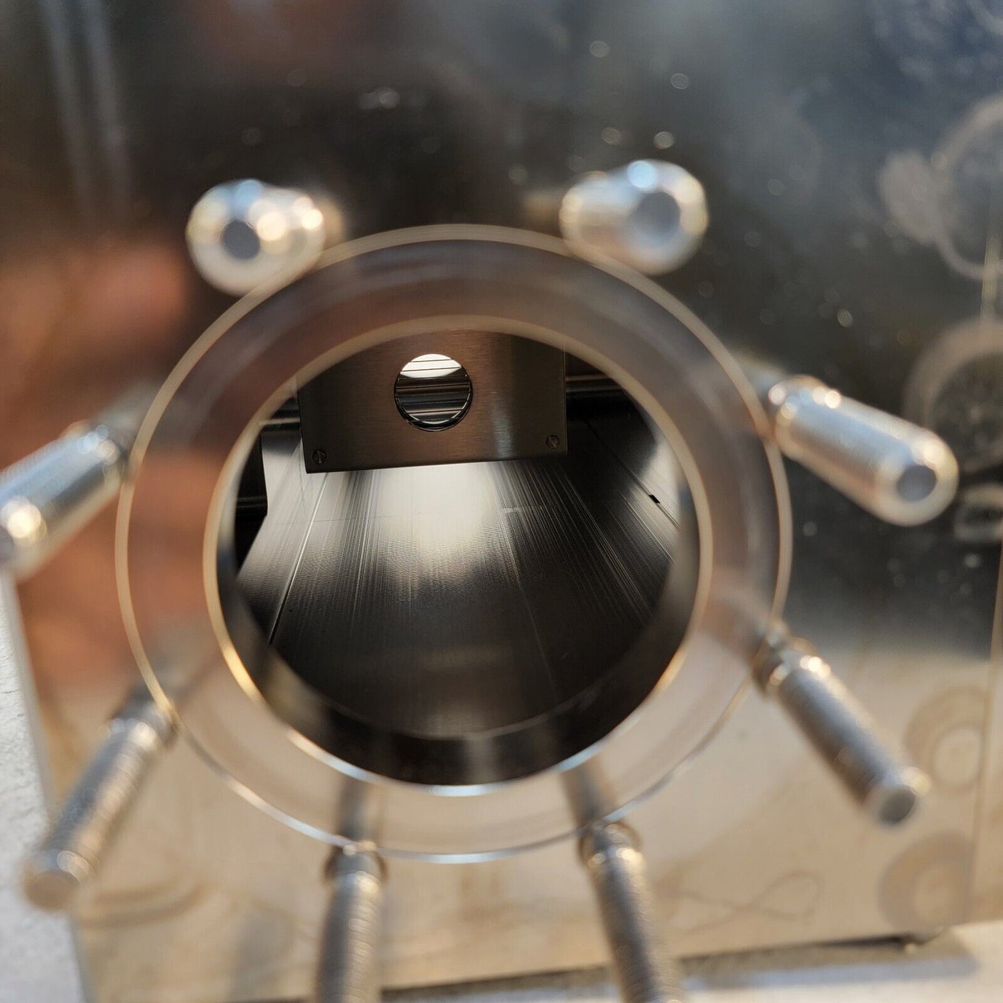 Rectangular Stainless High Vacuum Chamber 4.5" CF DN63CF Flanges 3x Viewports