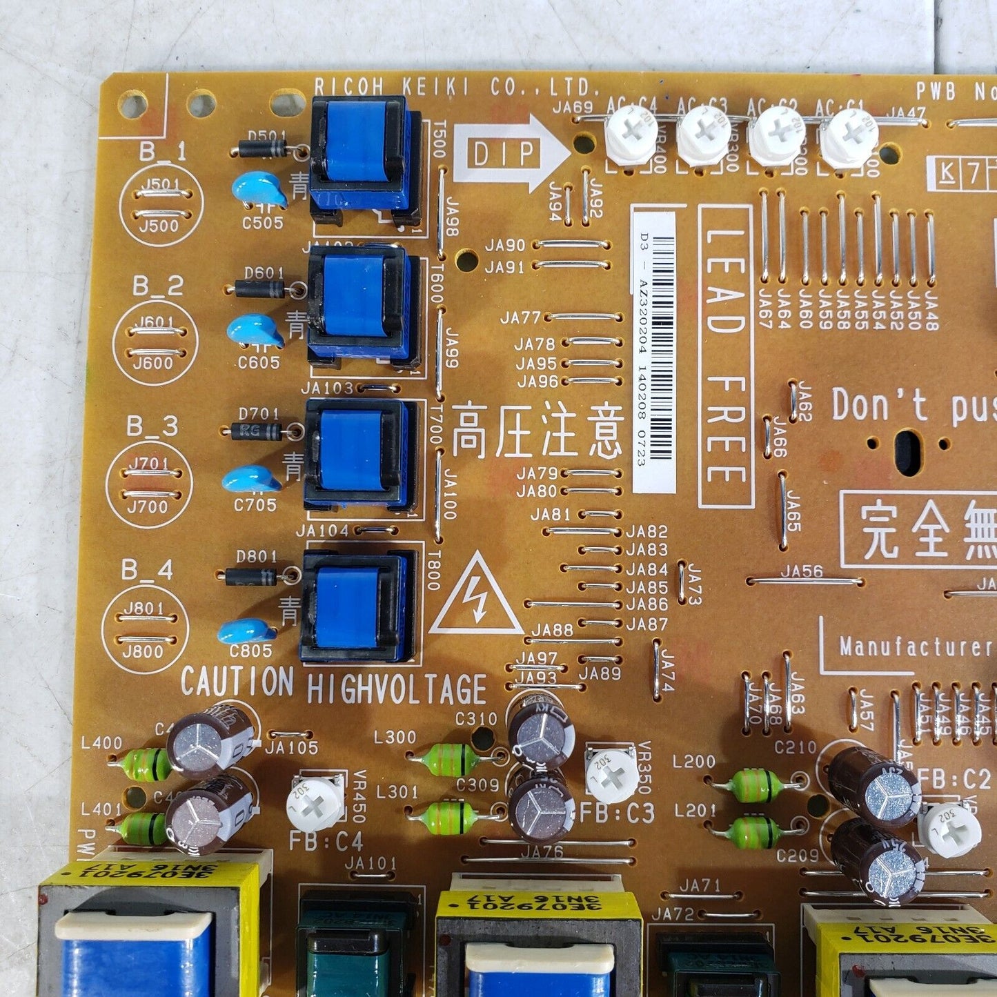 Ricoh AZ320204 PCB Metis-C1-H Power Pack RMX For MP C3503SP