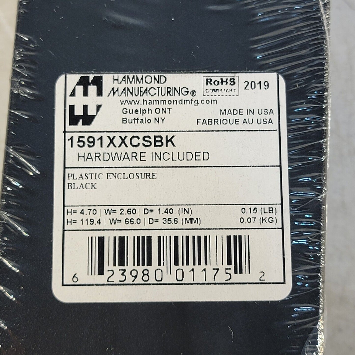 Hammond 1591XXCSBK CSBK SBK 4.70" x 2.60" x 1.40" Project Box