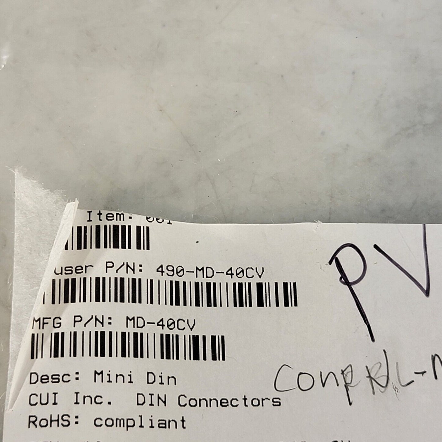 *Lot of 5* CUI DEVICES MD-40CV Circular DIN Connectors Mini Din Connectors