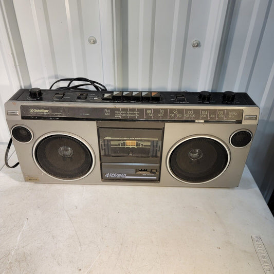 Goldstar TSR-571 Vintage Stereo Radio Cassette Recorder Boom Box Ghetto Blaster