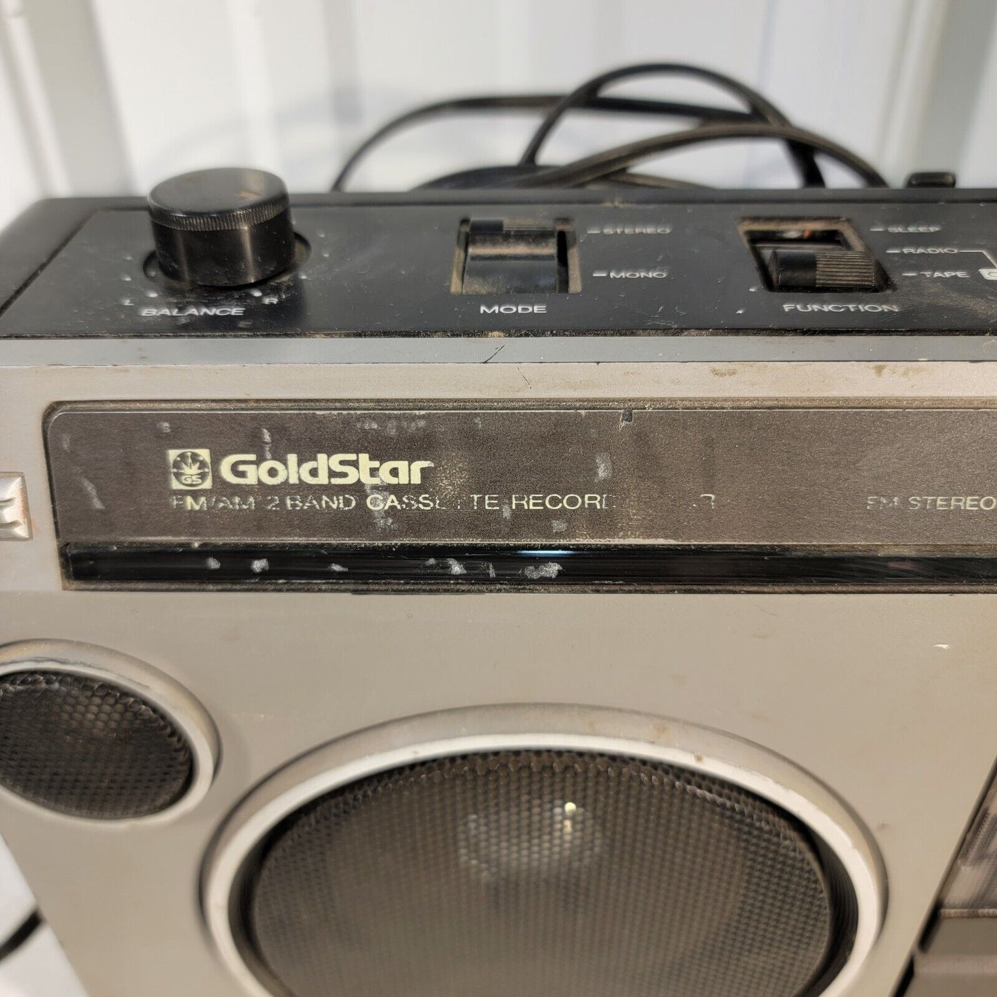 Goldstar TSR-571 Vintage Stereo Radio Cassette Recorder Boom Box Ghetto Blaster