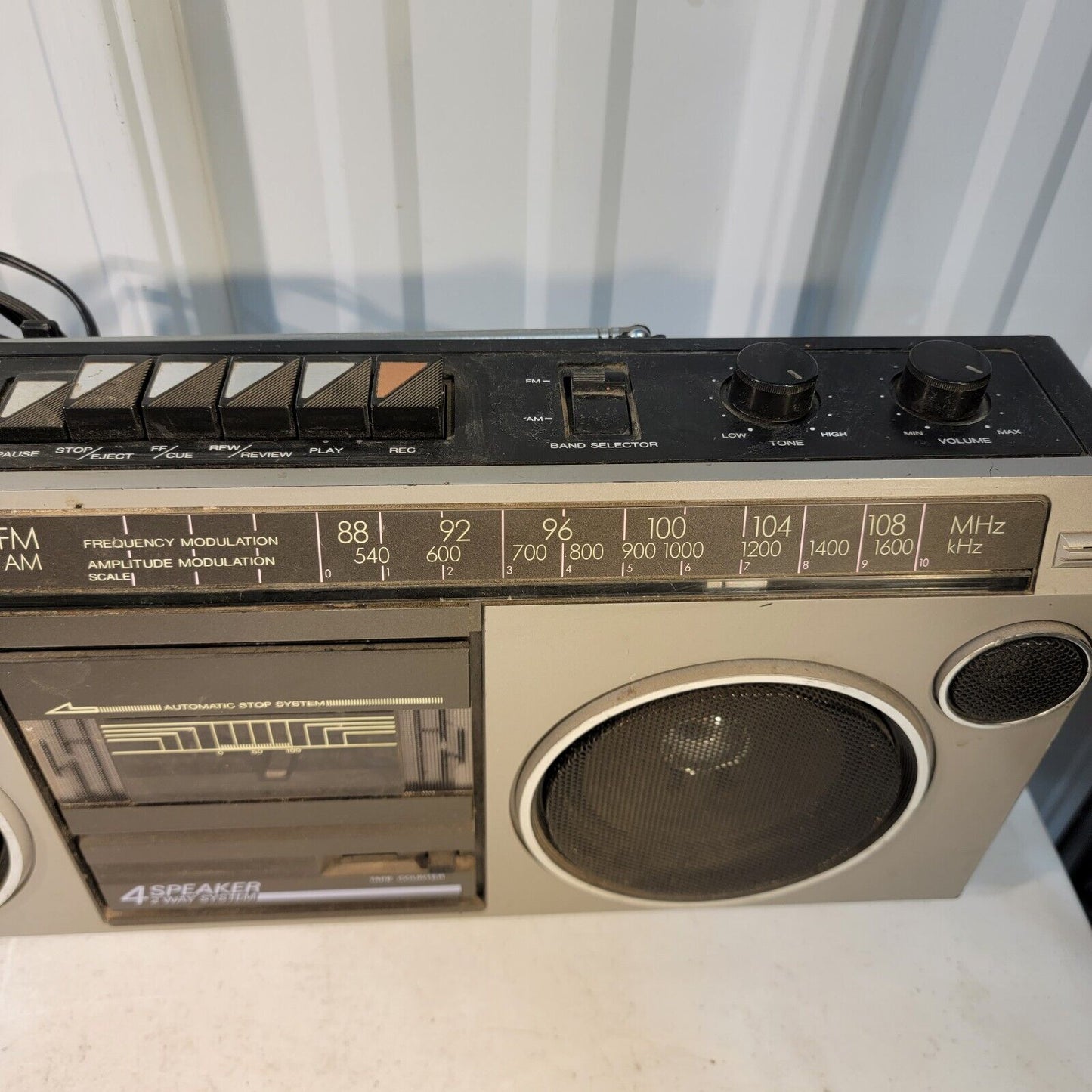 Goldstar TSR-571 Vintage Stereo Radio Cassette Recorder Boom Box Ghetto Blaster