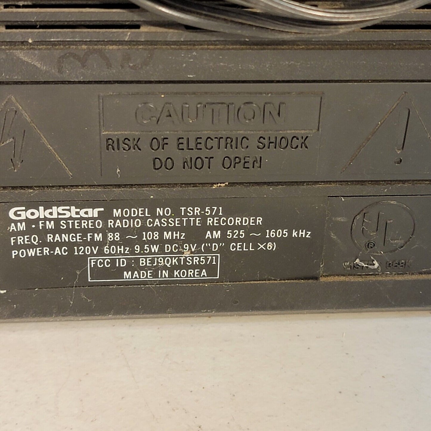 Goldstar TSR-571 Vintage Stereo Radio Cassette Recorder Boom Box Ghetto Blaster