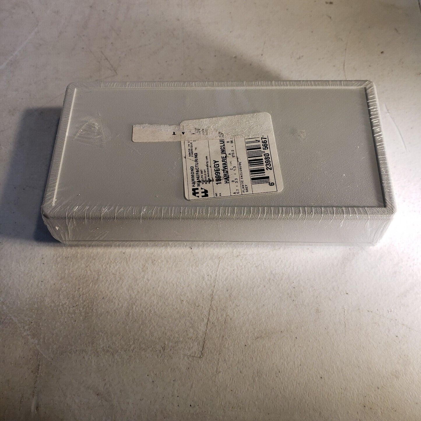 Hammond Manufacturing 1599EGY Plastic Project Box, Gray 6.7in X 3.3in X 1.3in